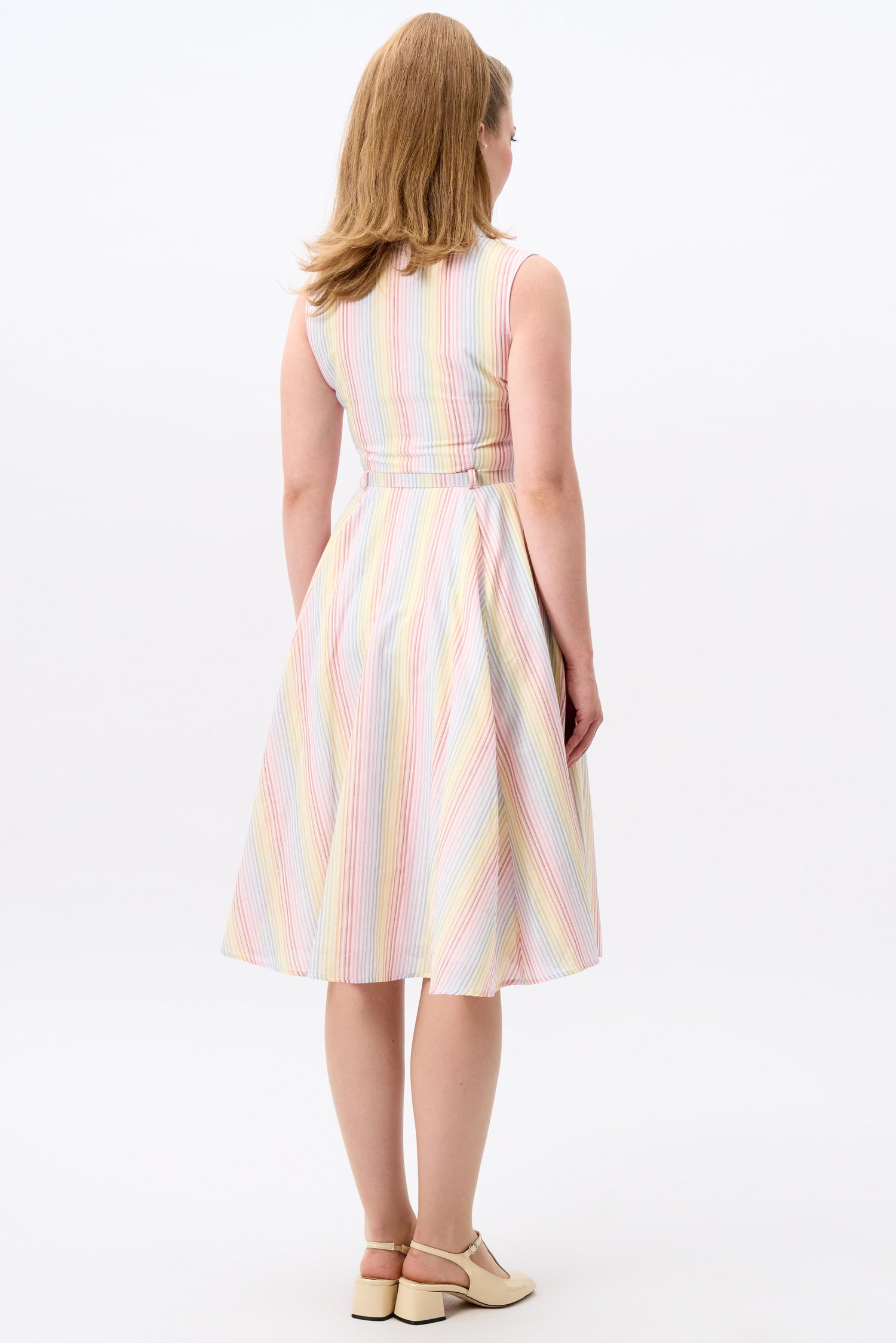 Caterina Sleeveless Sherbet Stripe Dress