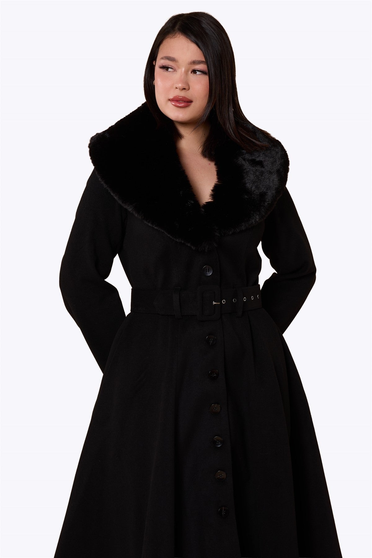 Grace Princess Black Swing Coat