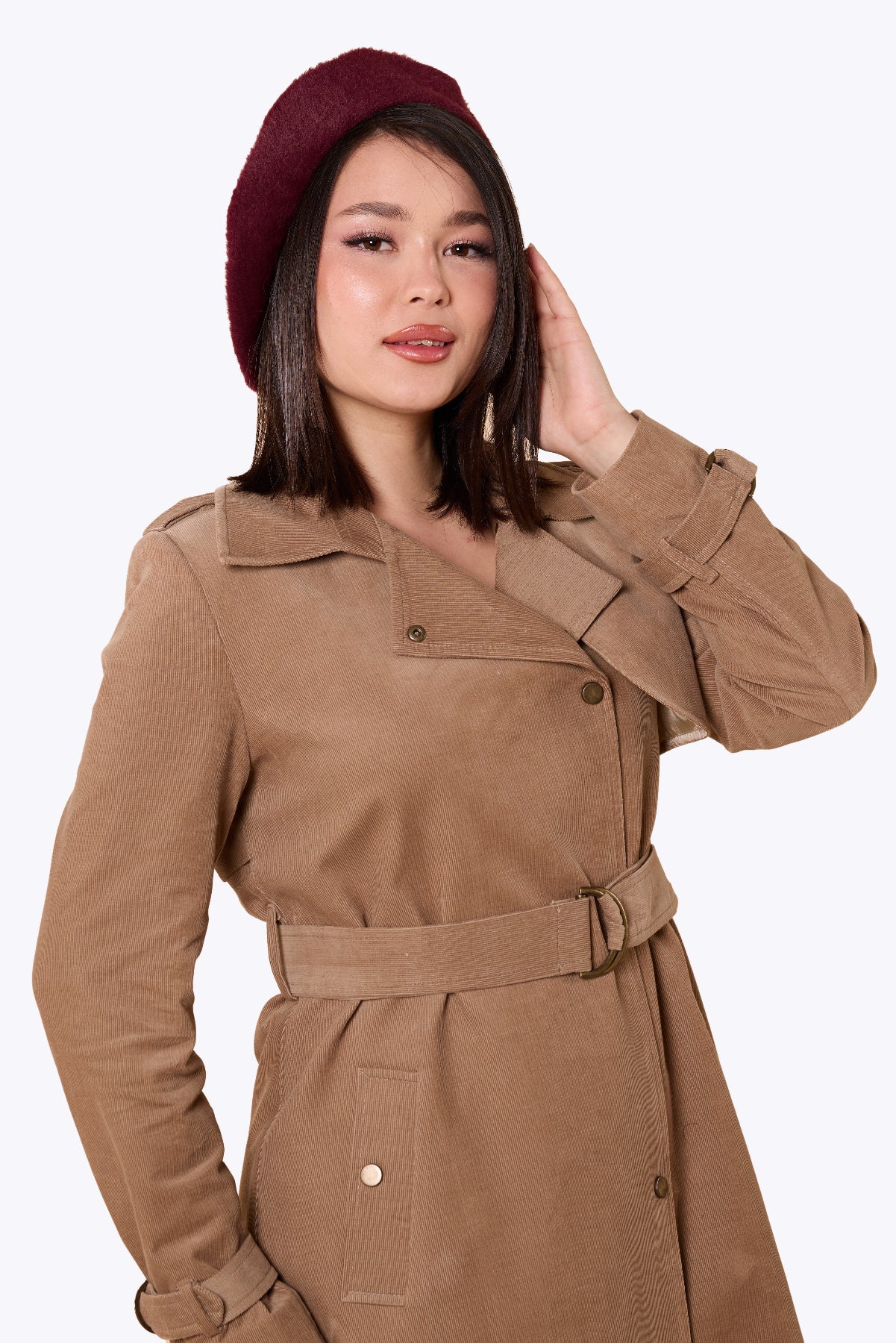 Doris Plain Beret Burgundy