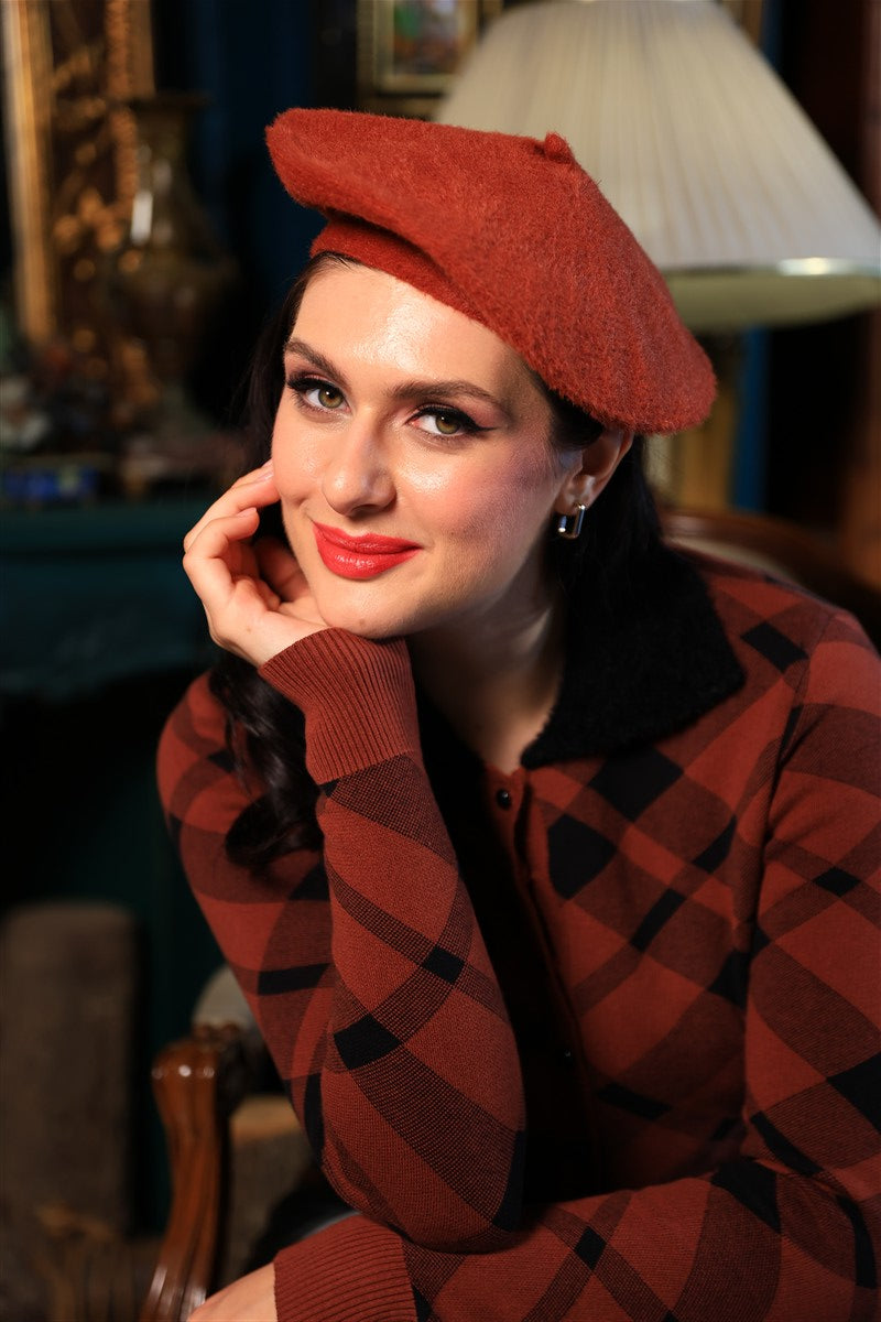 Doris Plain Beret Orange