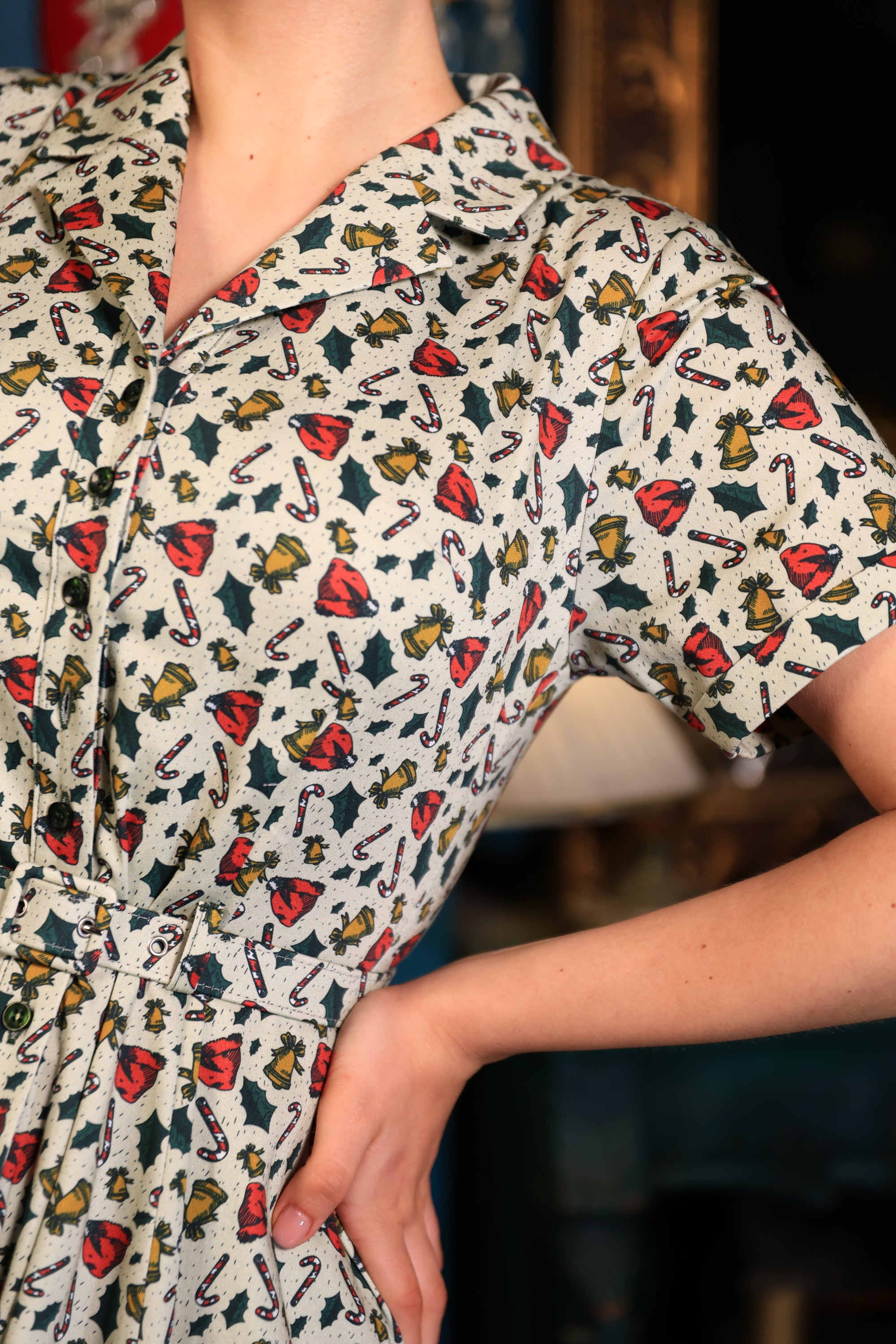 Caterina Candy Cane Swing Dress