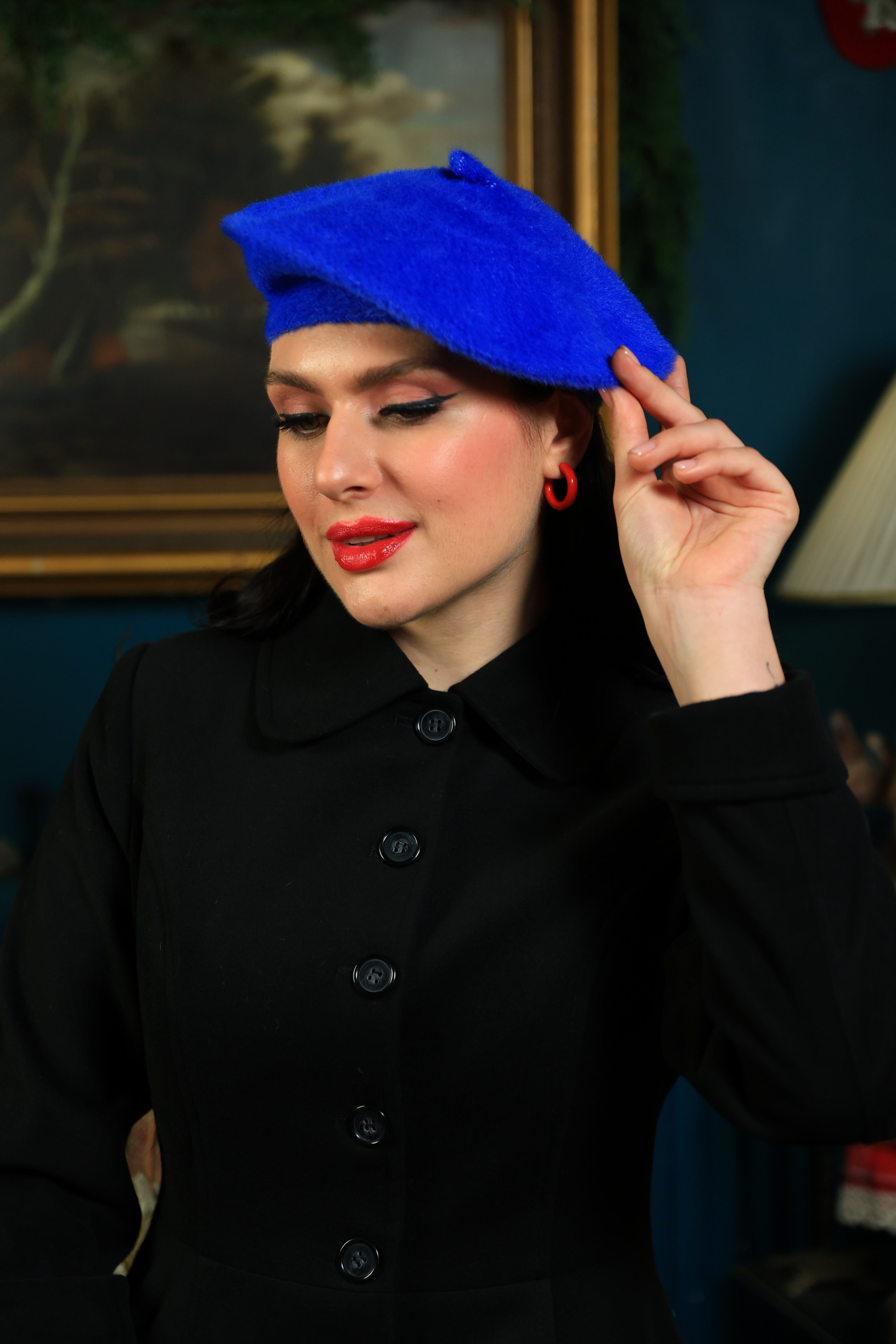 Doris Plain Beret Blue