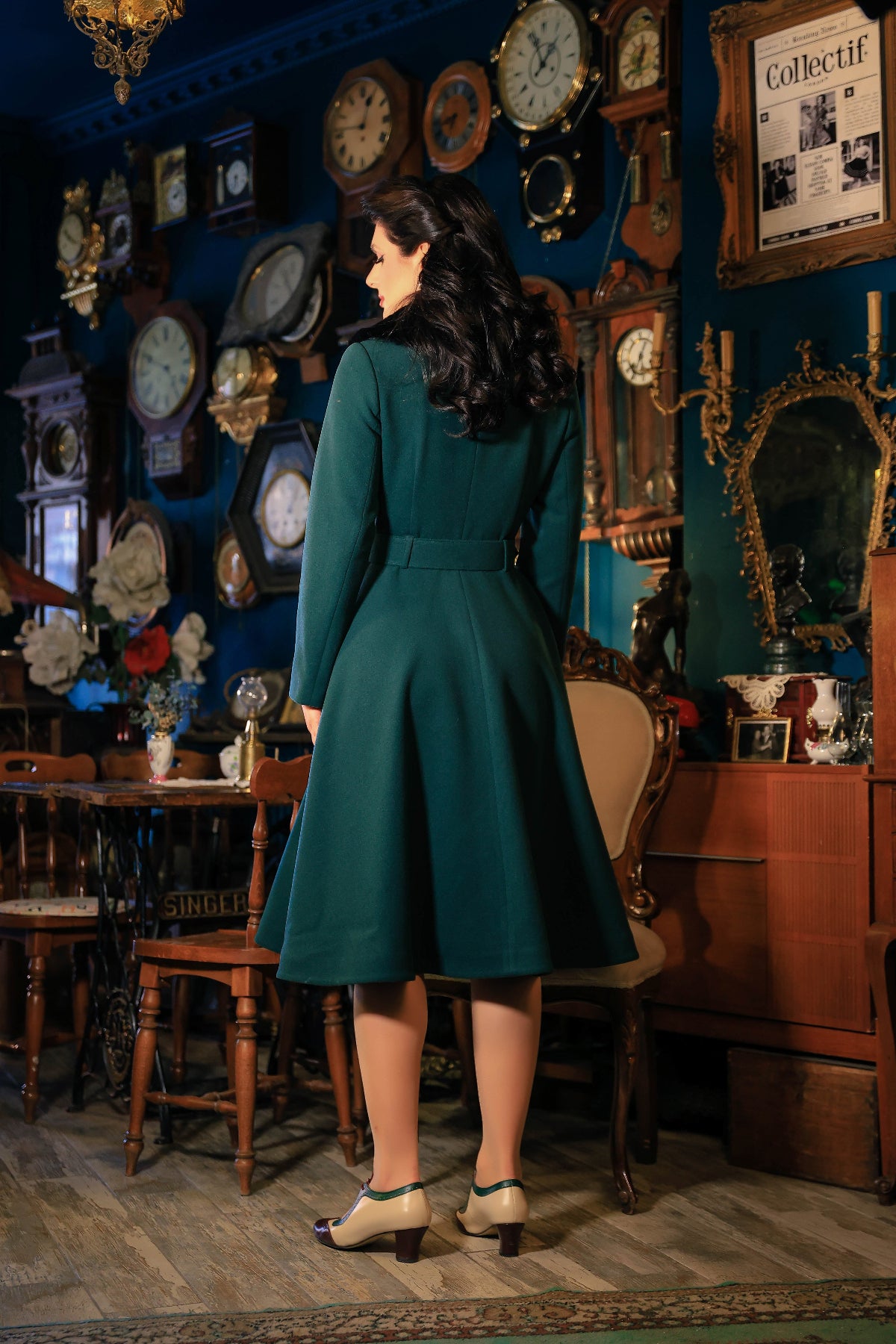 Grace Princess Green Swing Coat