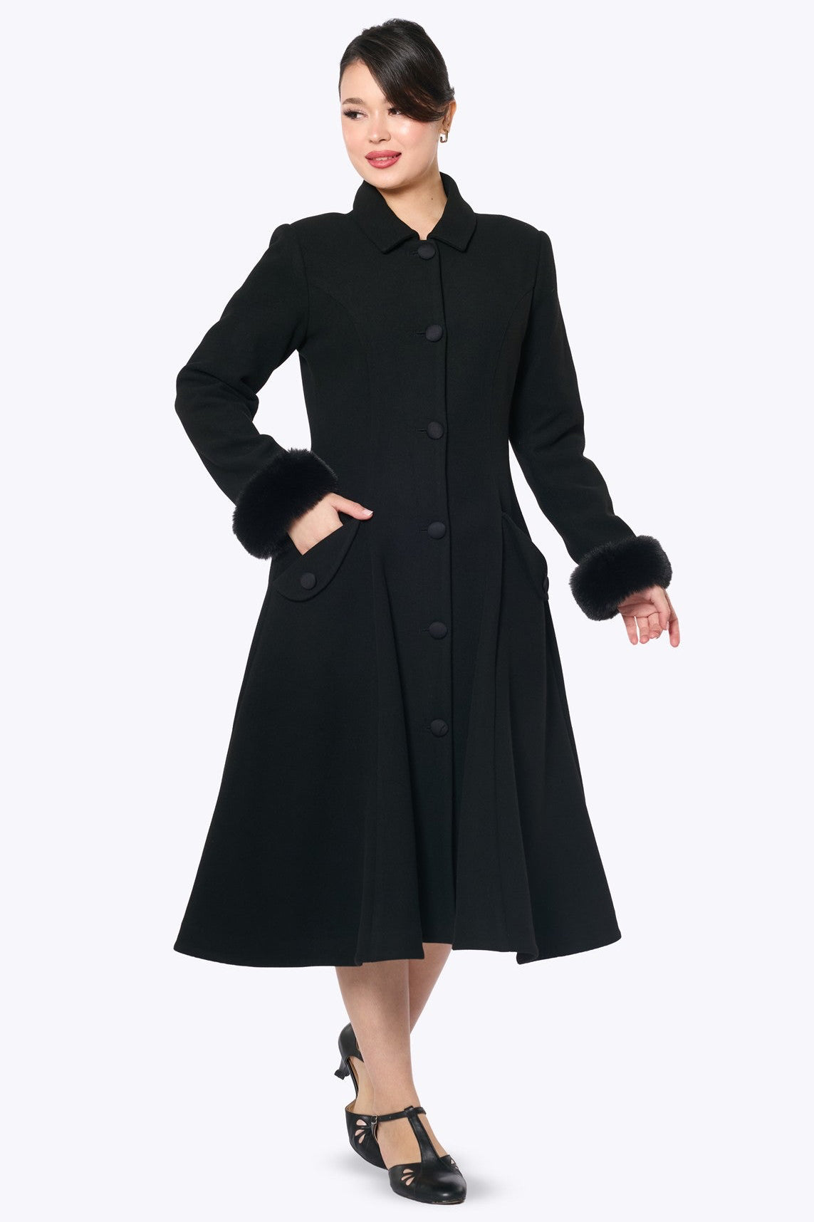 Anoushka Black Coat