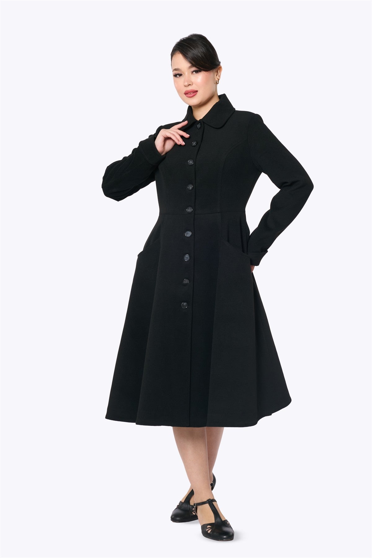 Greta Divine Elegance Black Coat