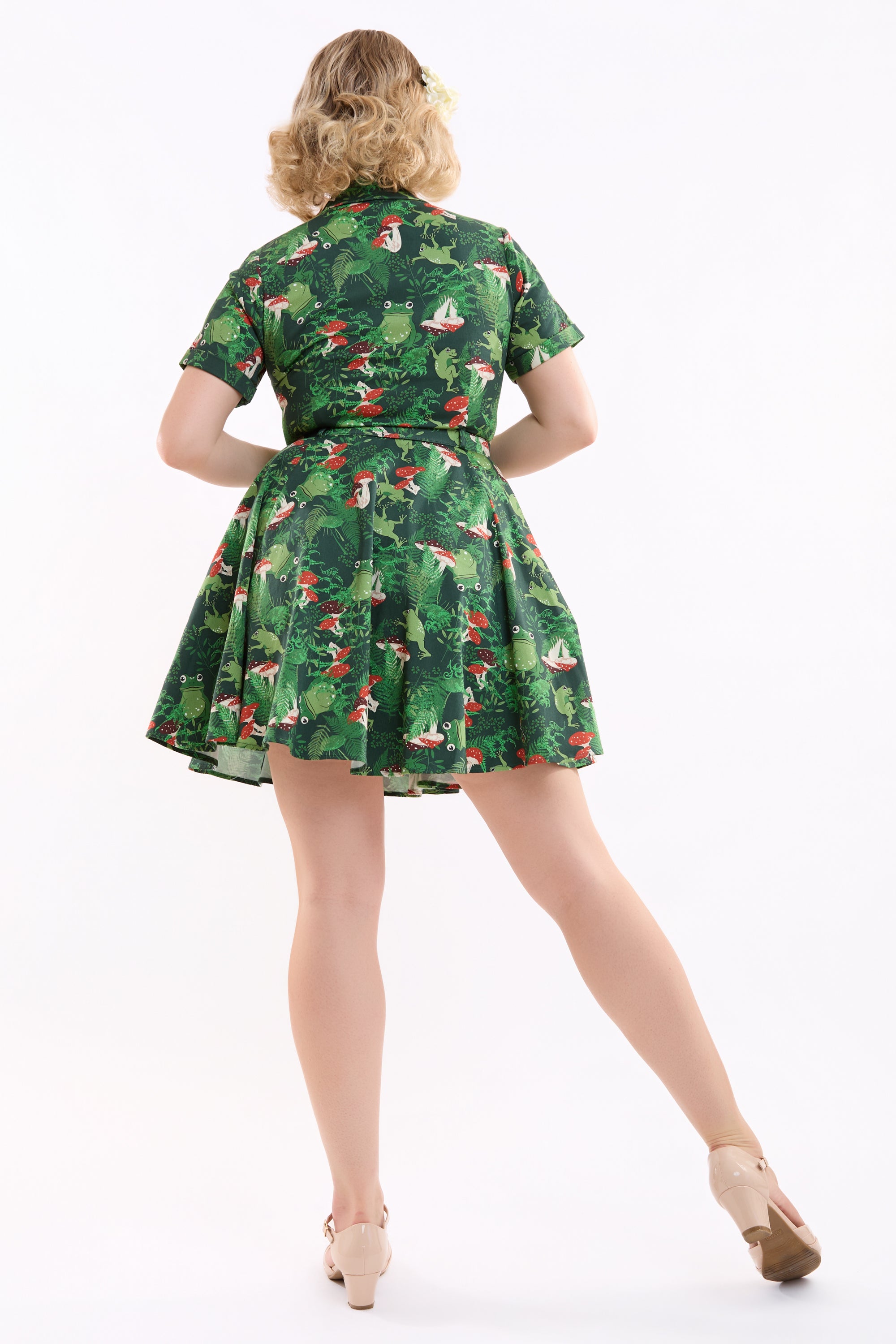 Caterina Frog Forest Mini Dress