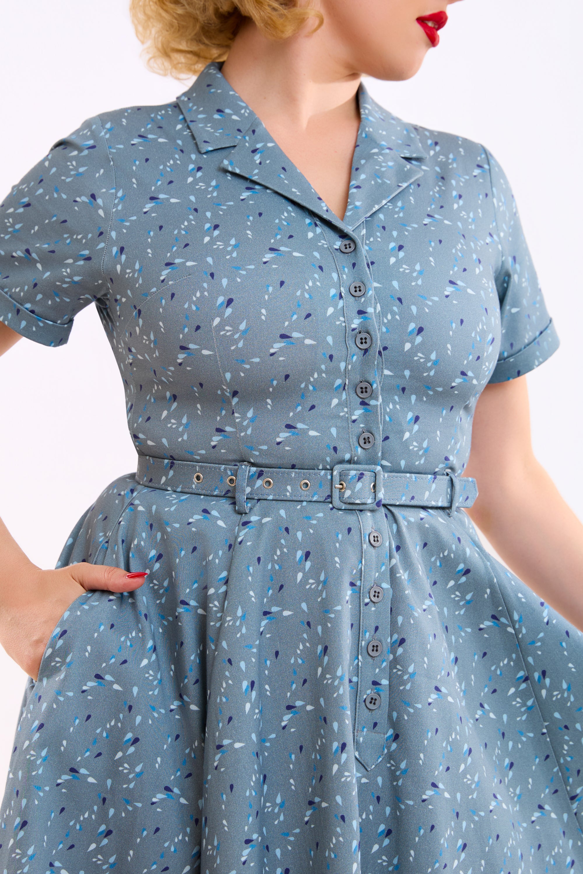 Caterina Raindrop Reverie Swing Dress