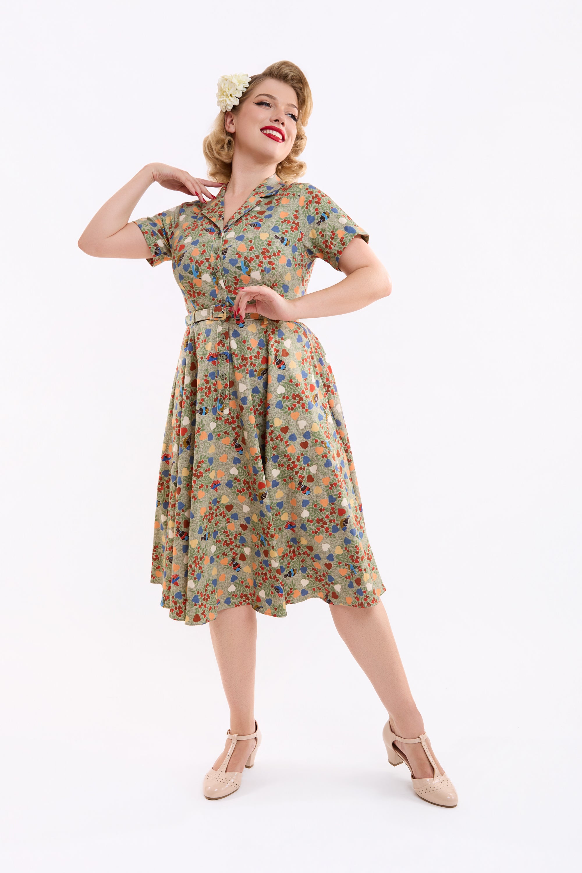 Caterina Love Birds Swing Dress
