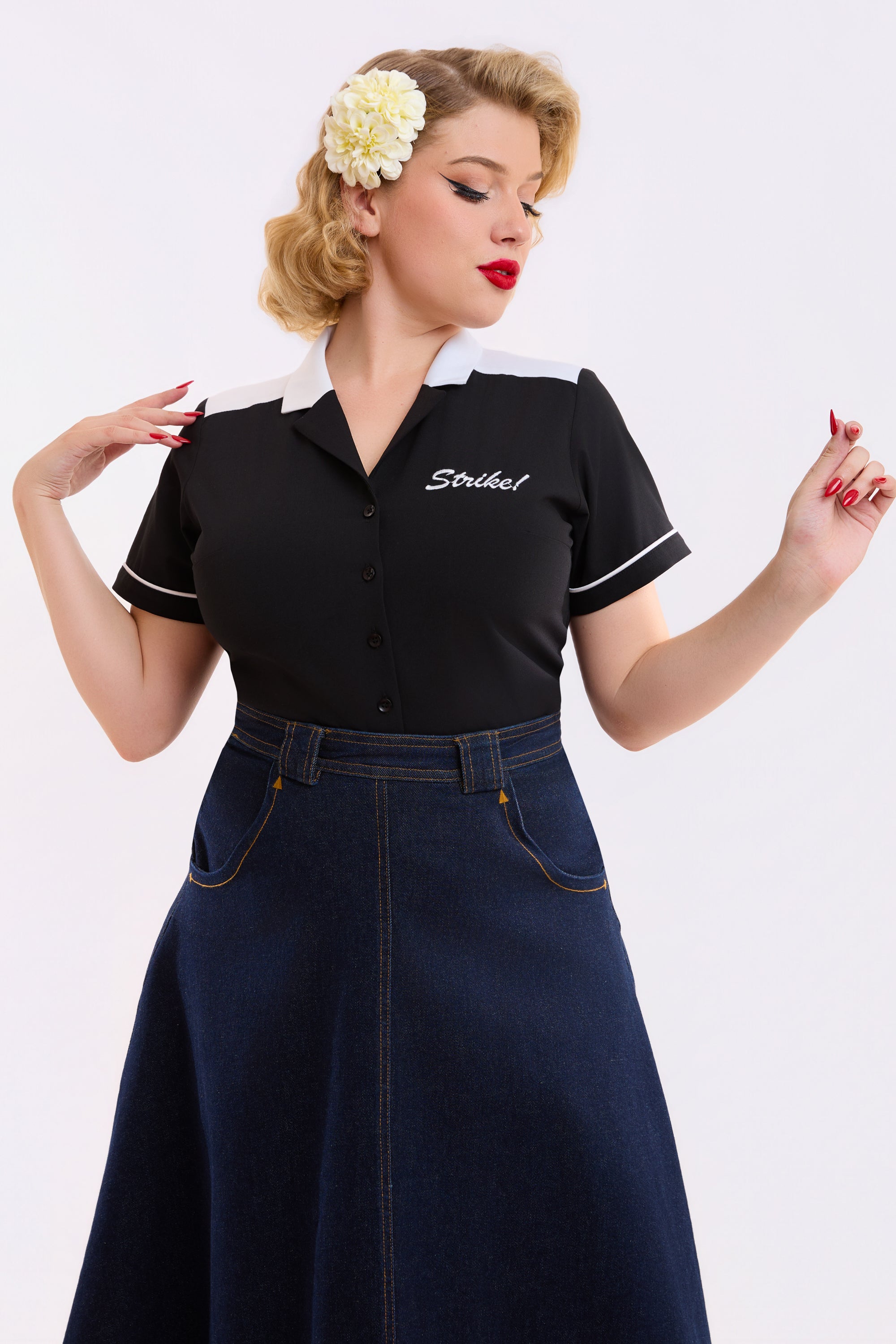Rita Strike! Black Bowling Shirt