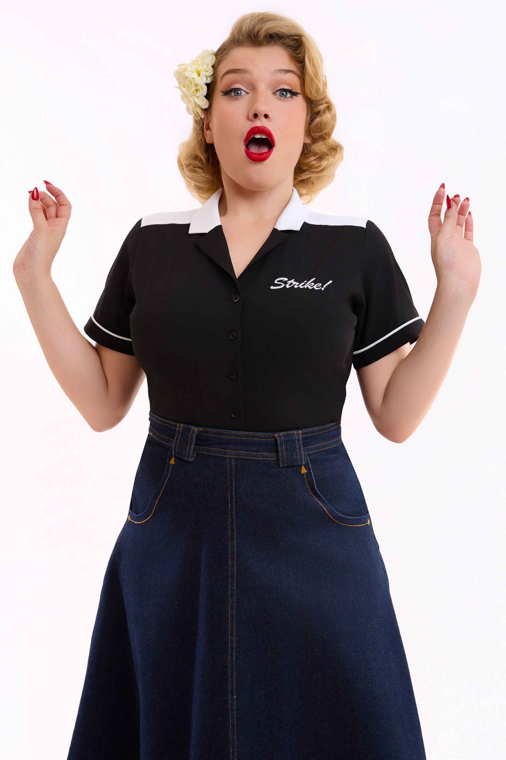 Rita Strike! Black Bowling Shirt