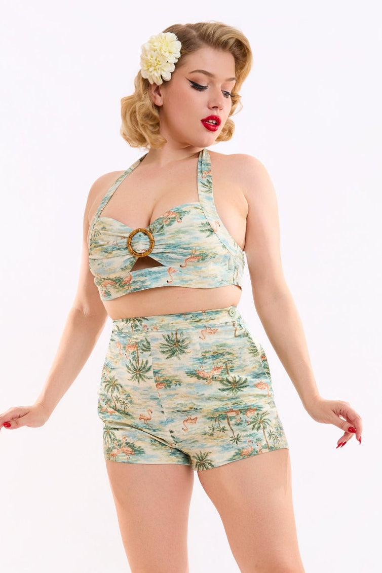 Aloha Flamingo Babsy Shorts