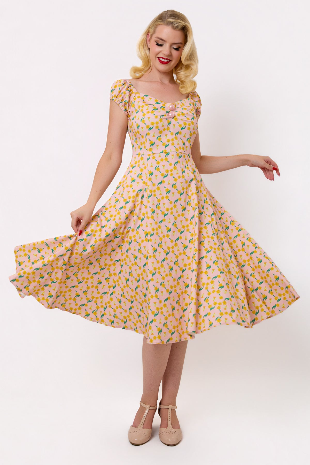 Dolores Daffodil Darling Swing Dress