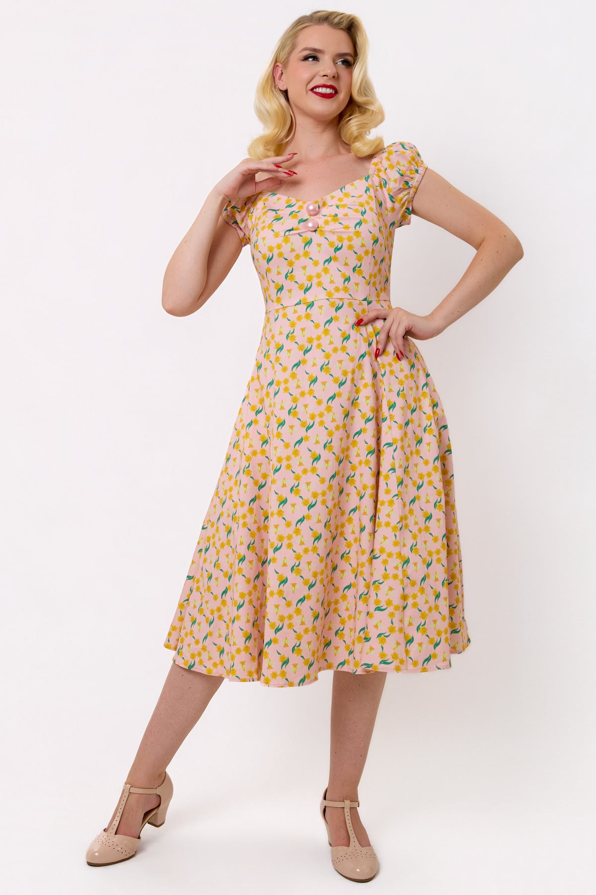 Dolores Daffodil Darling Swing Dress