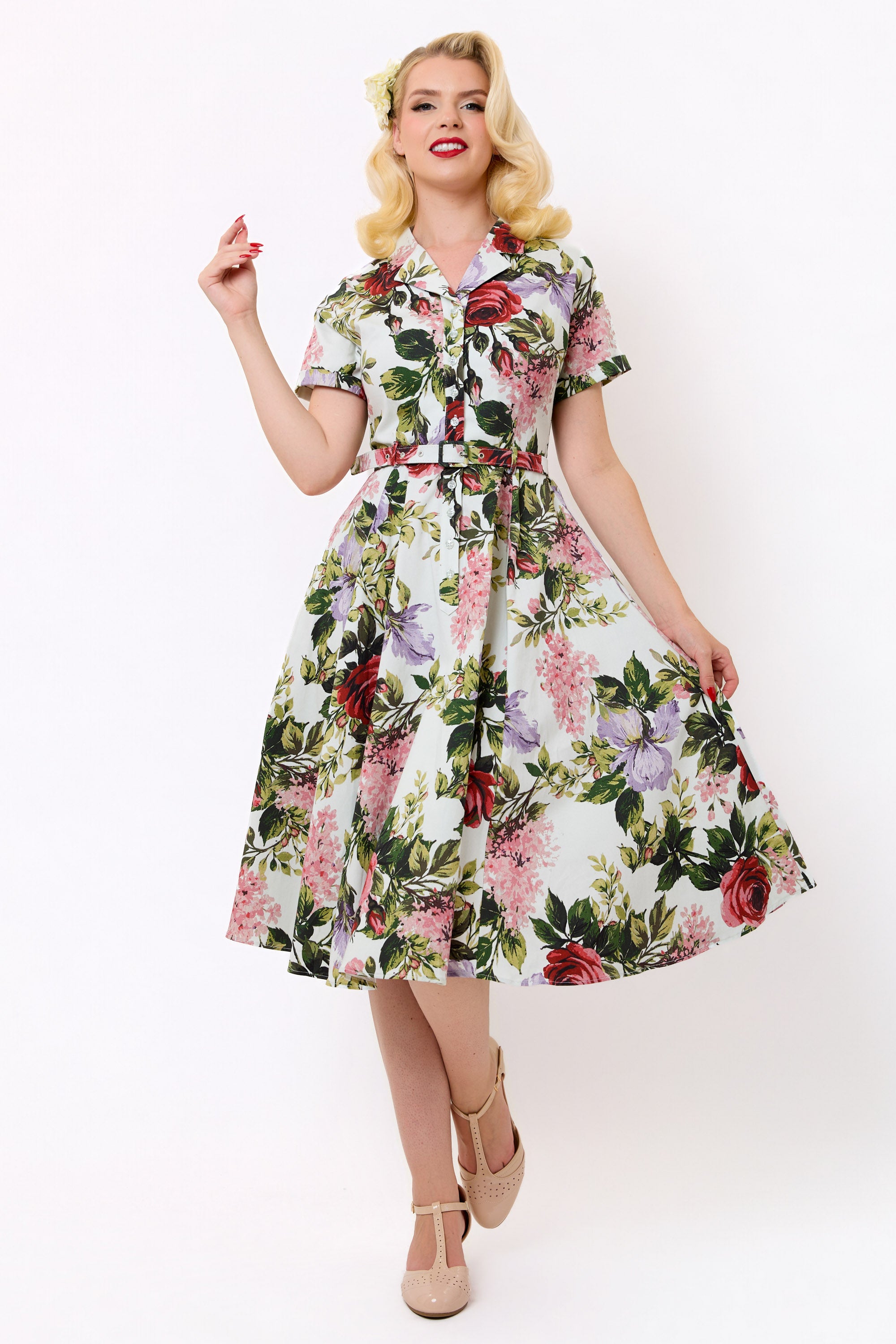 Caterina Rose Garden Swing Dress