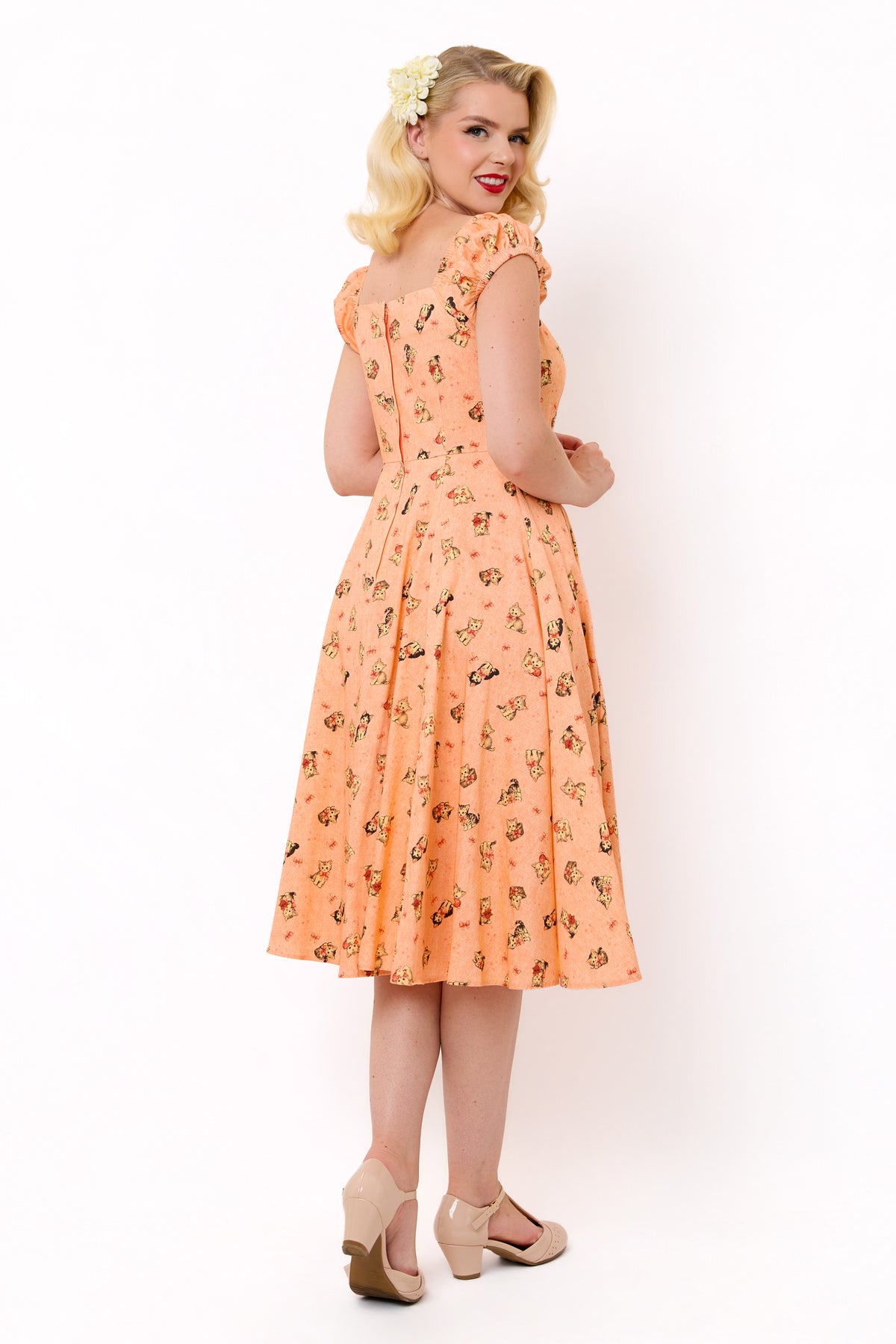 Dolores Kitty Cat Swing Dress