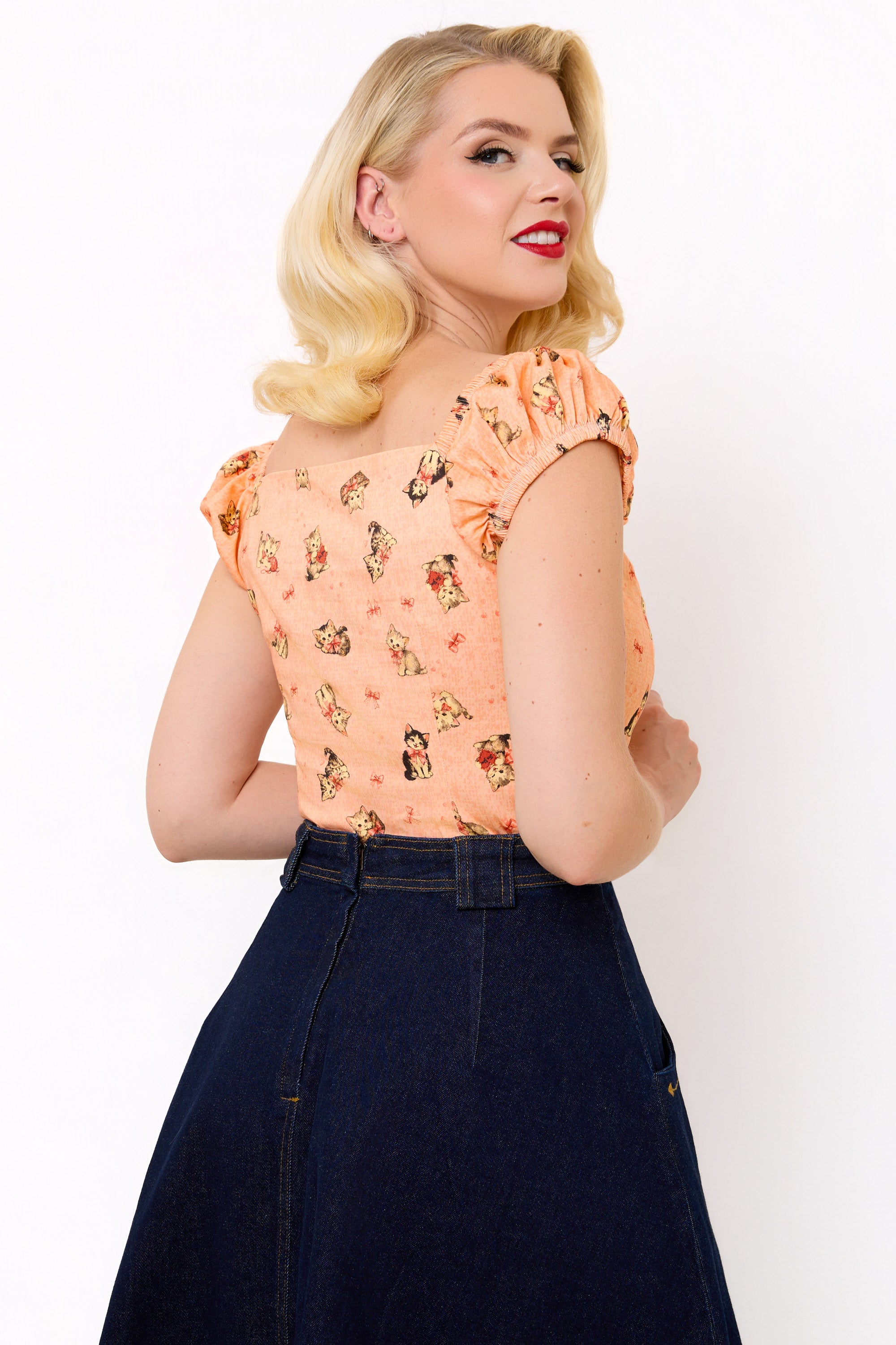 Dolores Kitty Cat Top