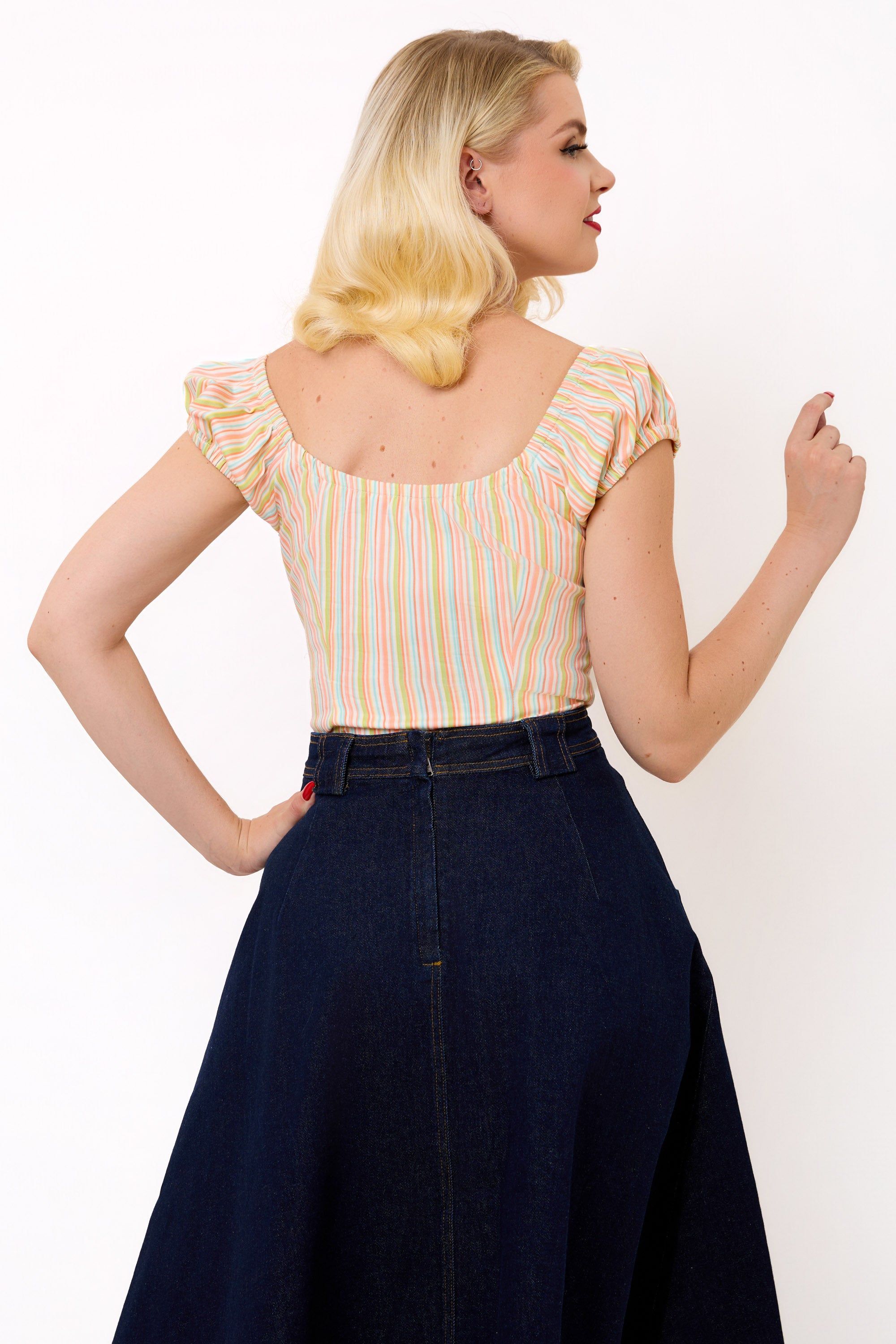 Lorena Pastel Stripe Top
