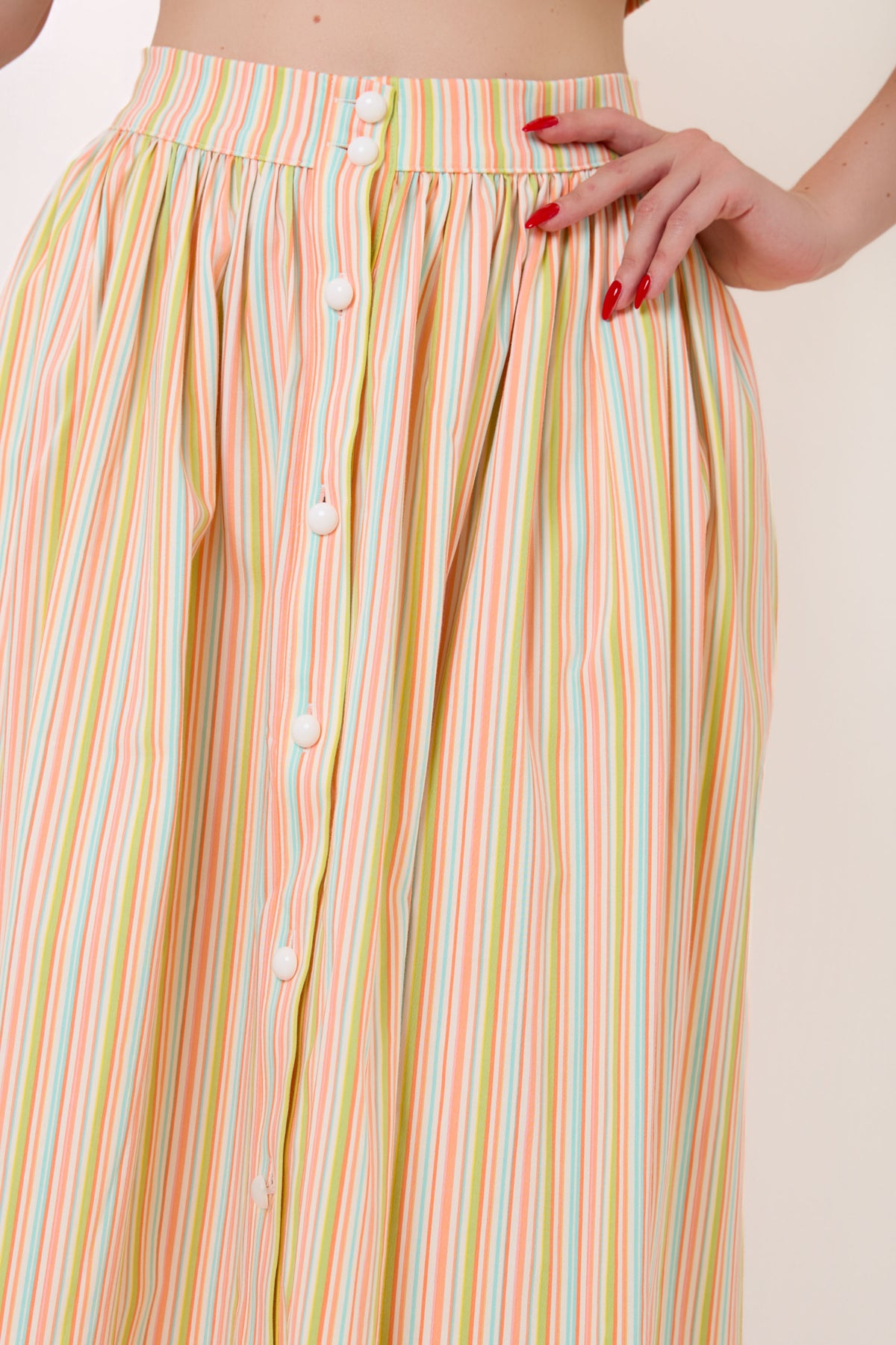 Marianna Pastel Stripe Swing Skirt