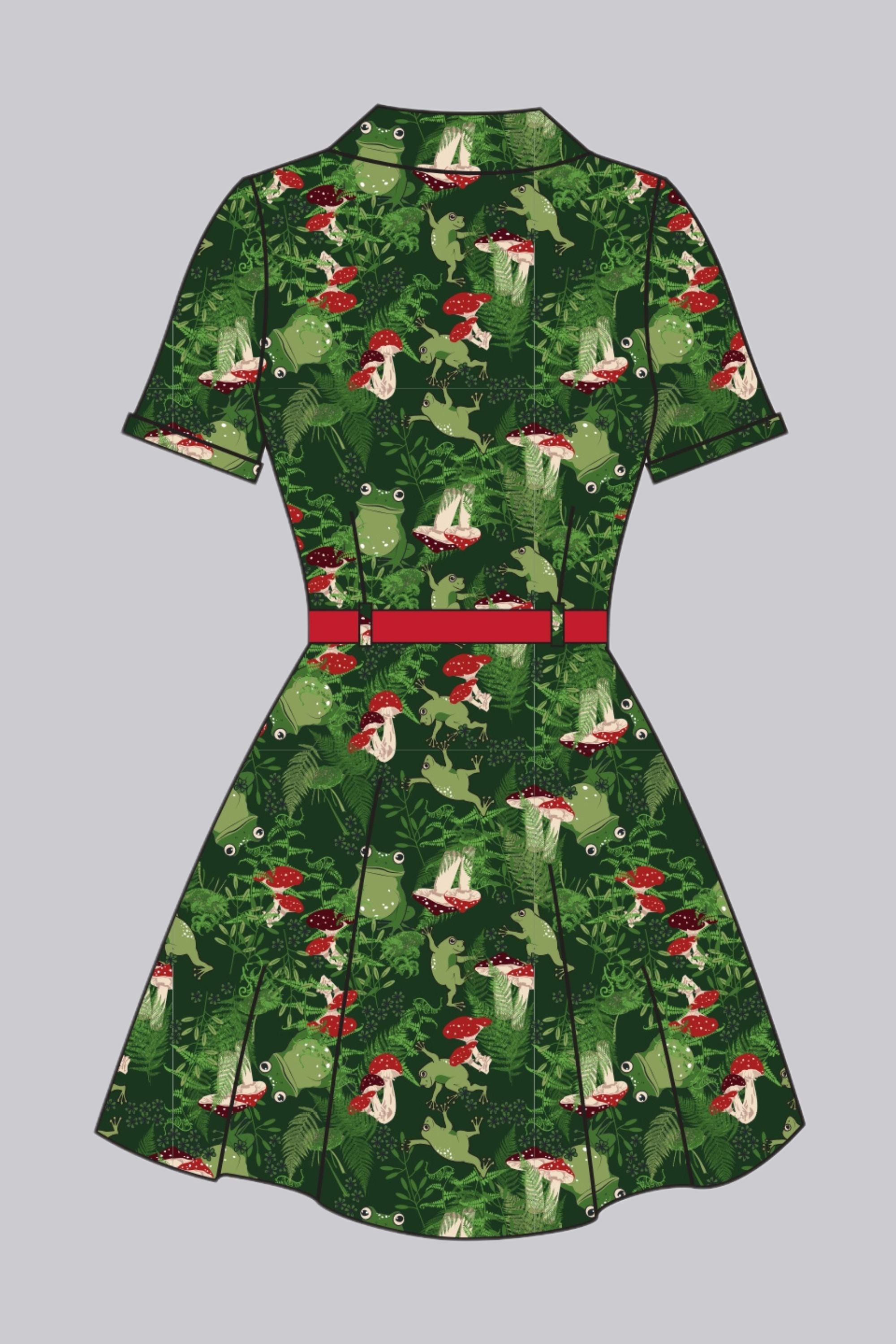 Caterina Frog Forest Mini Dress