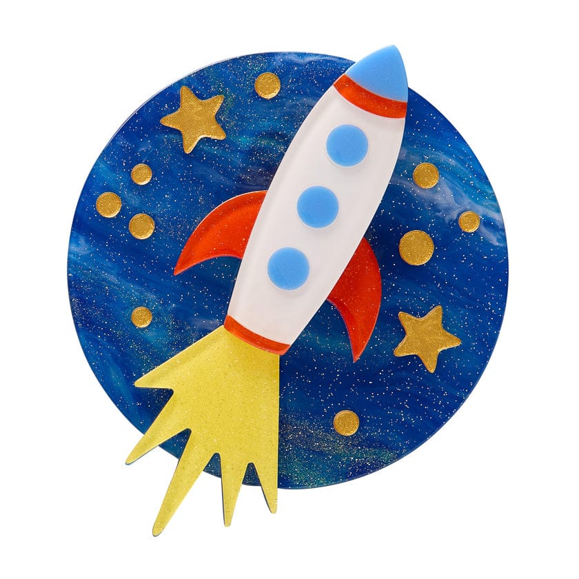 Erstwilder Blast Off! brooch