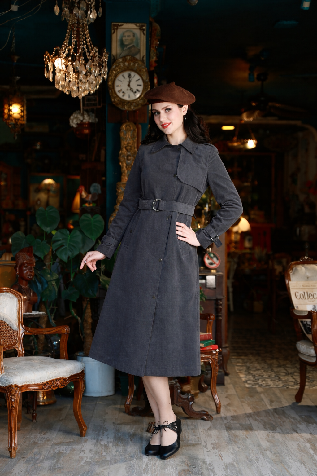 Maribel Retro Trench Coat