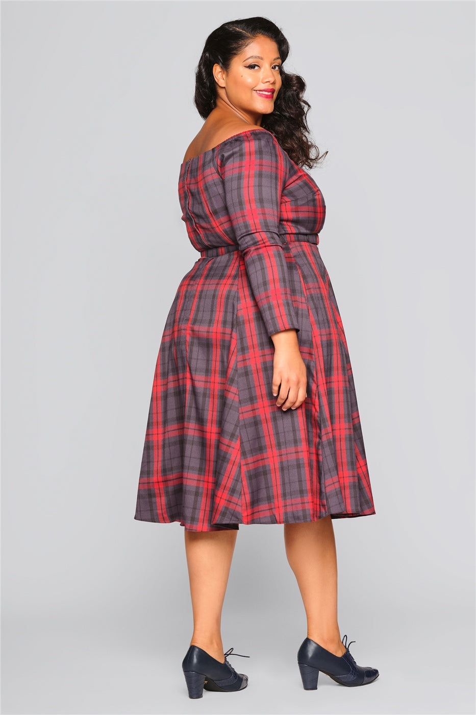Meg Smoky Check Swing Dress