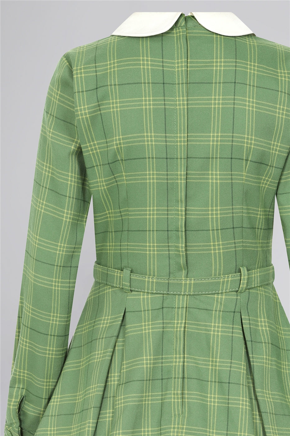 Marika Leaf Check Swing Dress