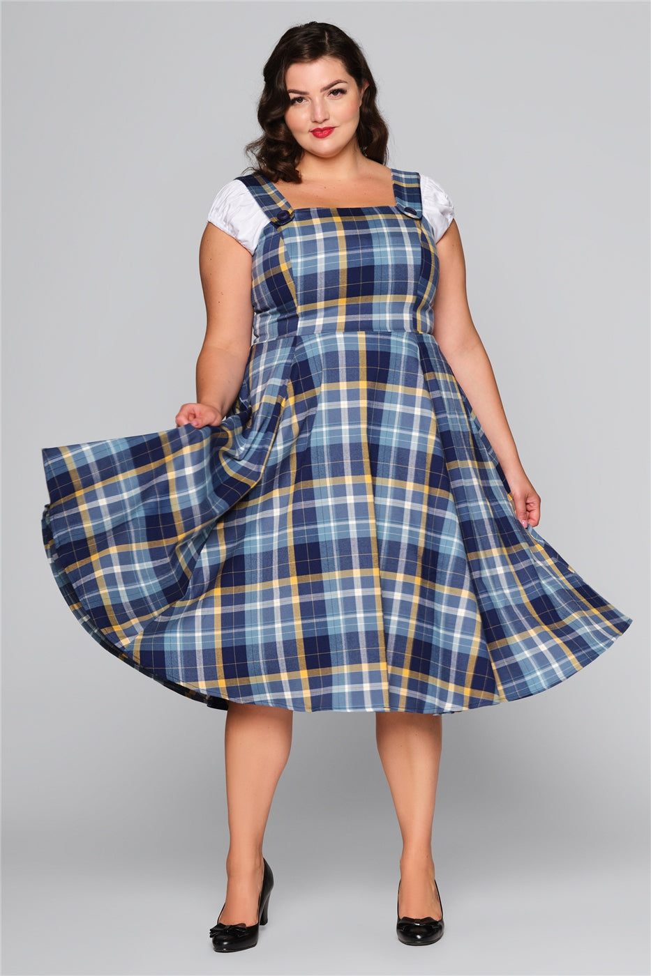 Eloise Moonlight Check Swing Dress