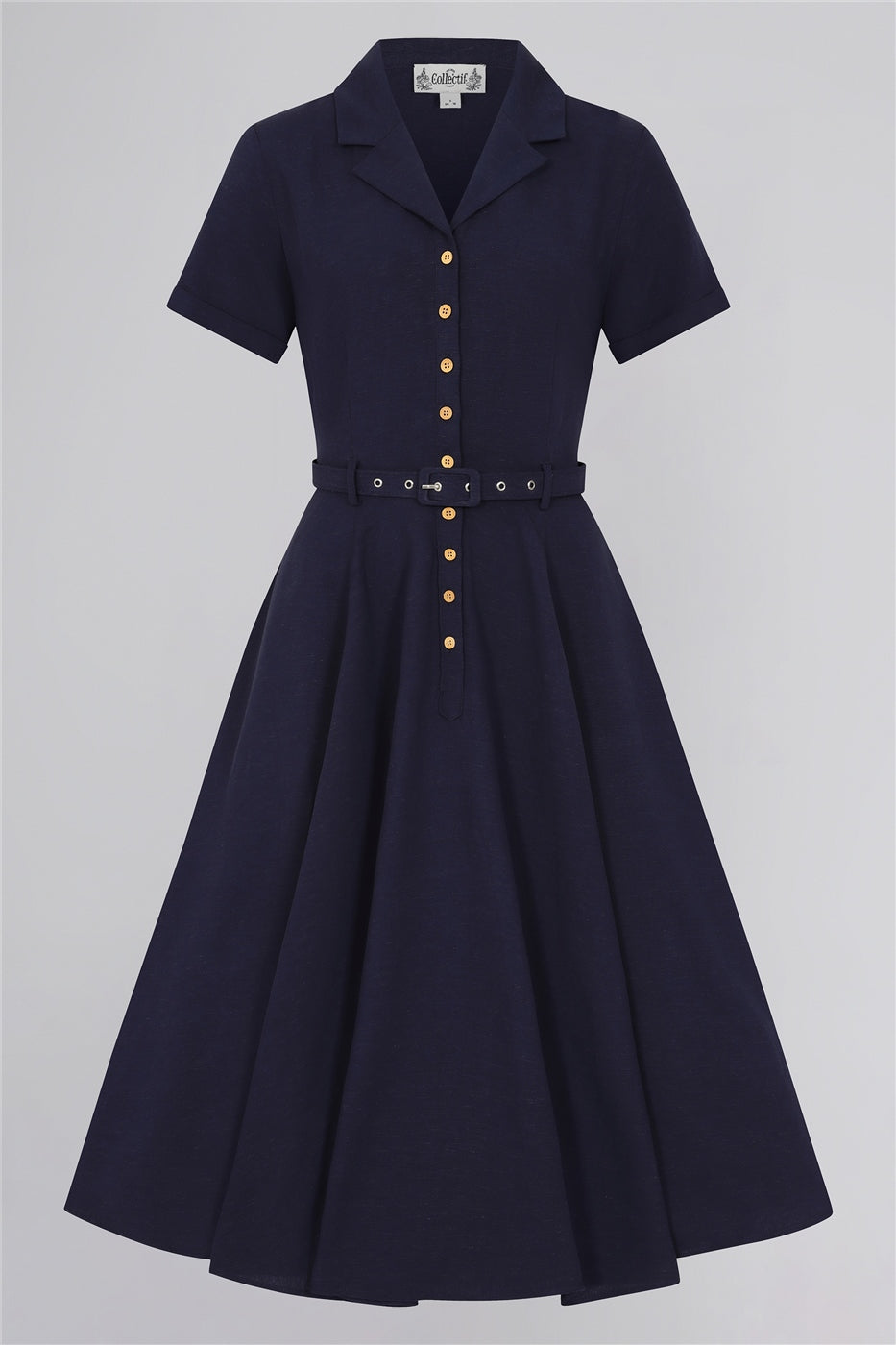 Caterina Linen Blend Swing Dress