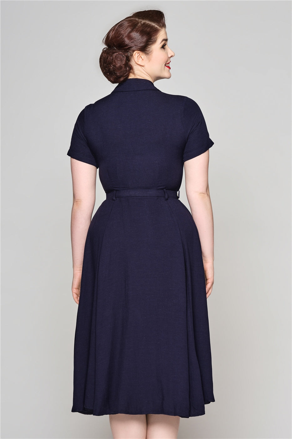 Caterina Linen Blend Swing Dress