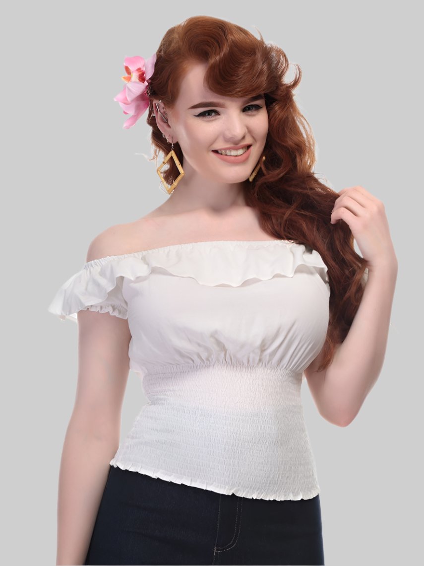 Bebe Plain Gypsy Top