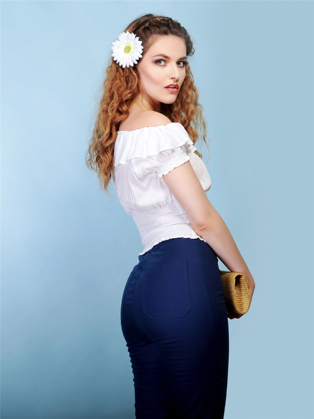 Bebe Plain Gypsy Top