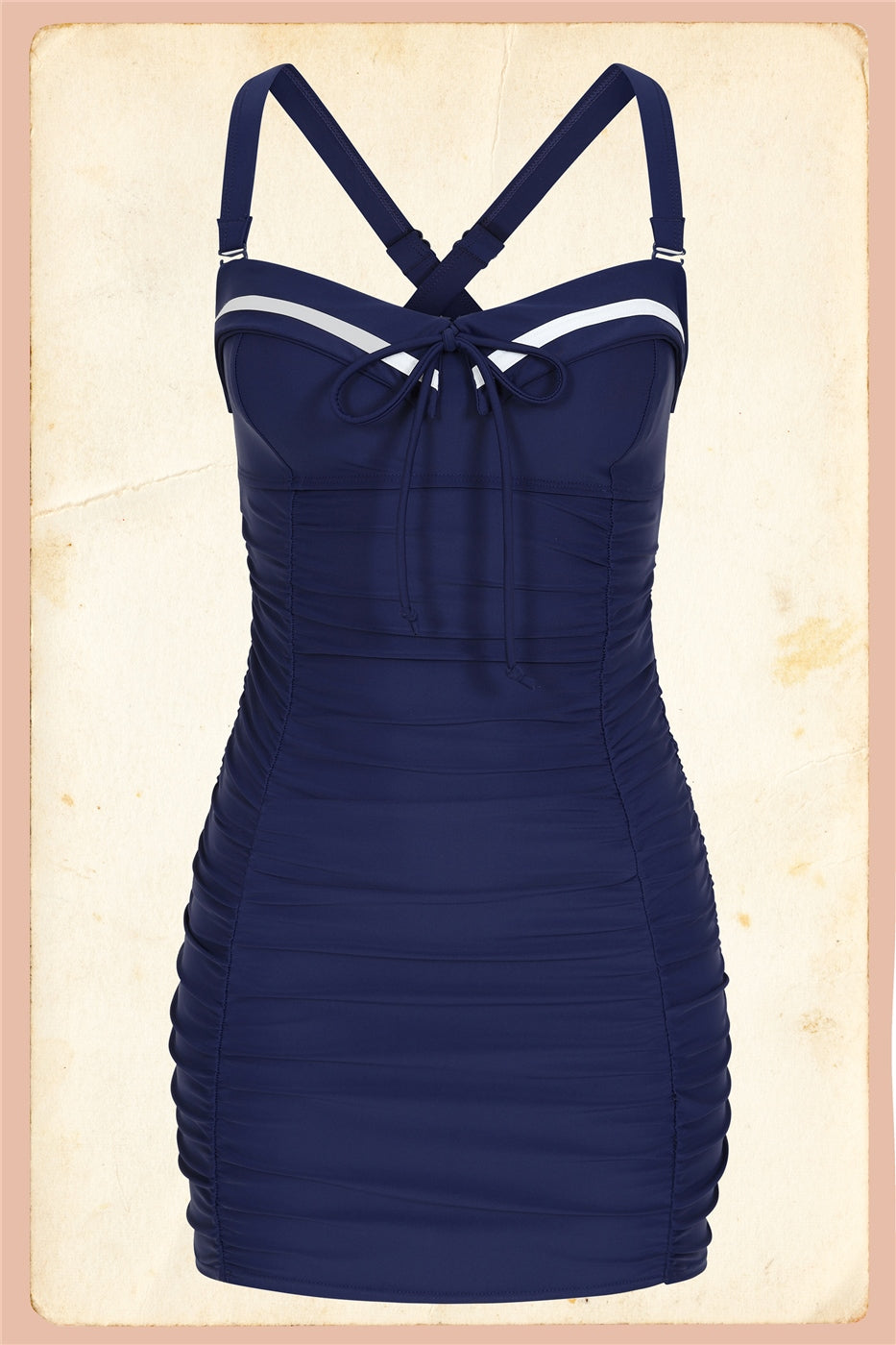 Sailor Folded Collar Swimsuit