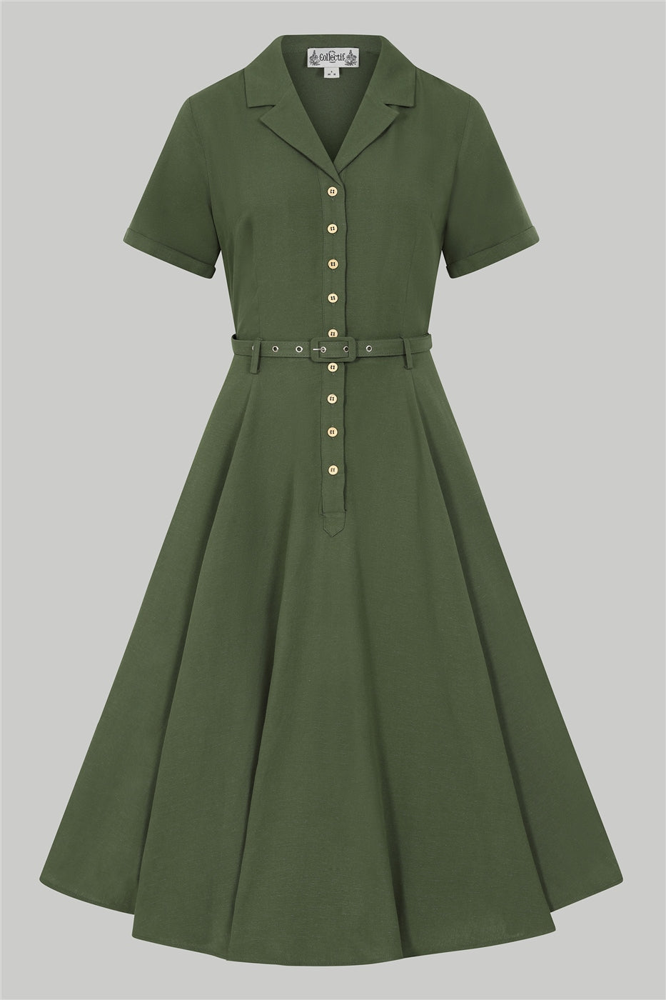 Caterina Linen Blend Swing Dress