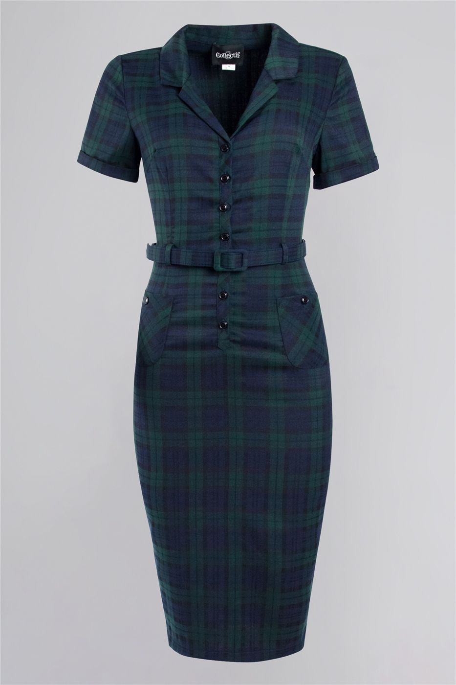 Caterina Blackwatch Check Pencil Dress
