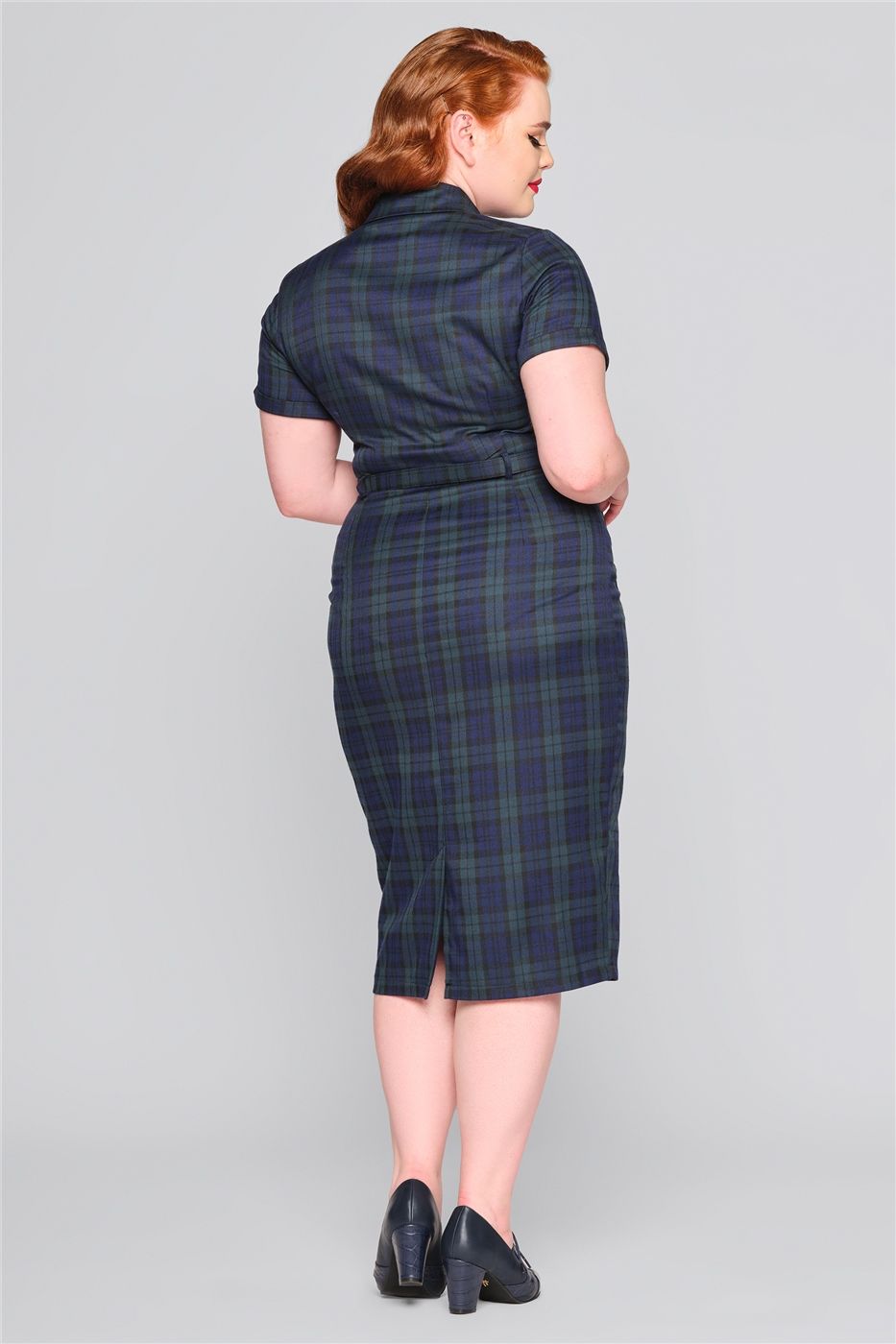 Caterina Blackwatch Check Pencil Dress