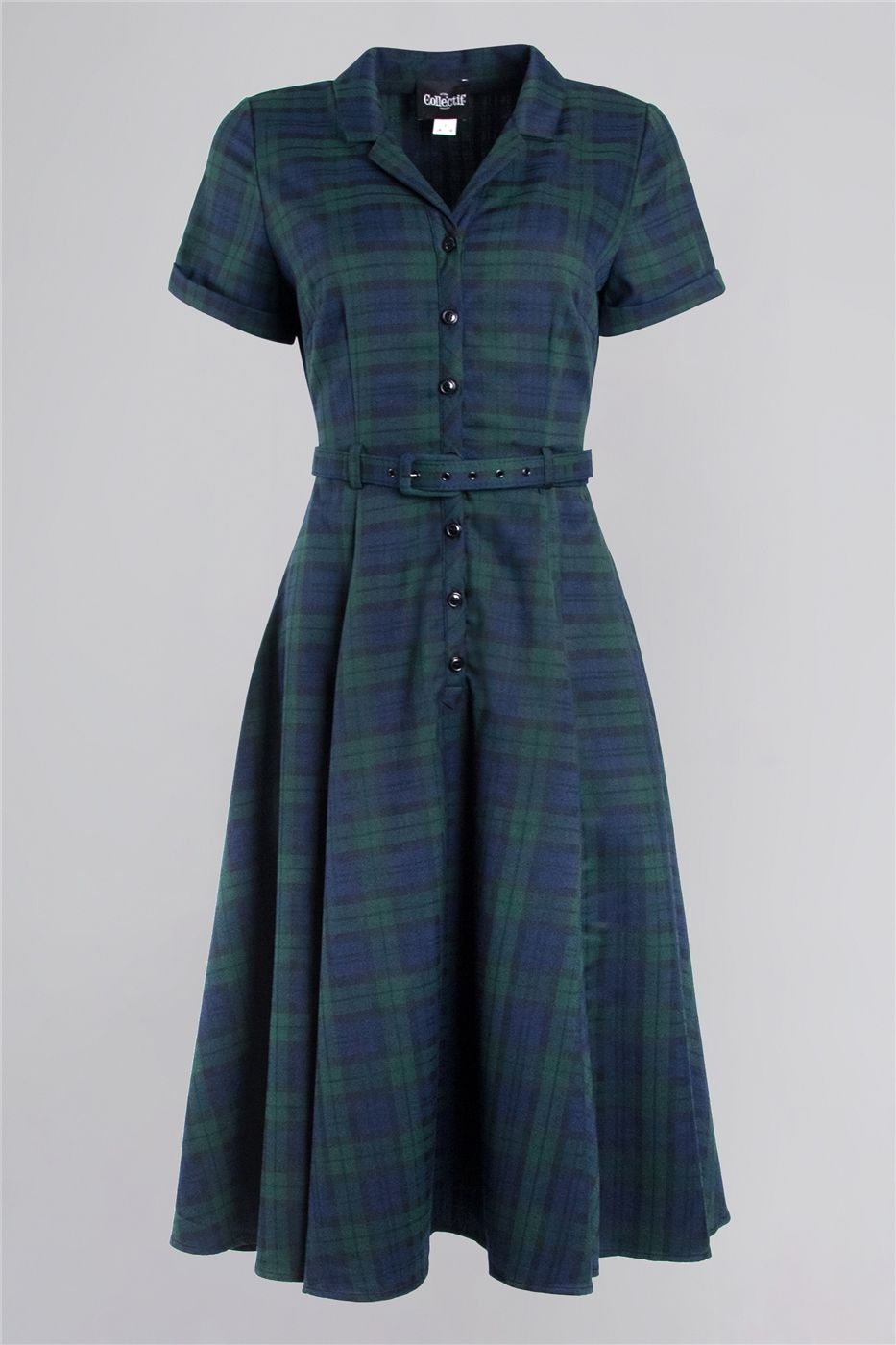 Caterina Blackwatch Check Swing Dress