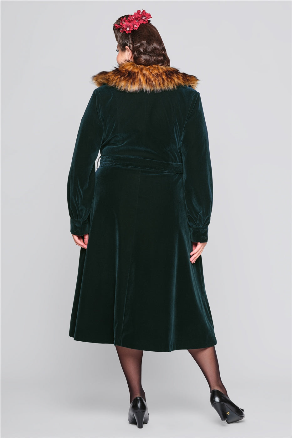 Patsy Belted Velvet Coat
