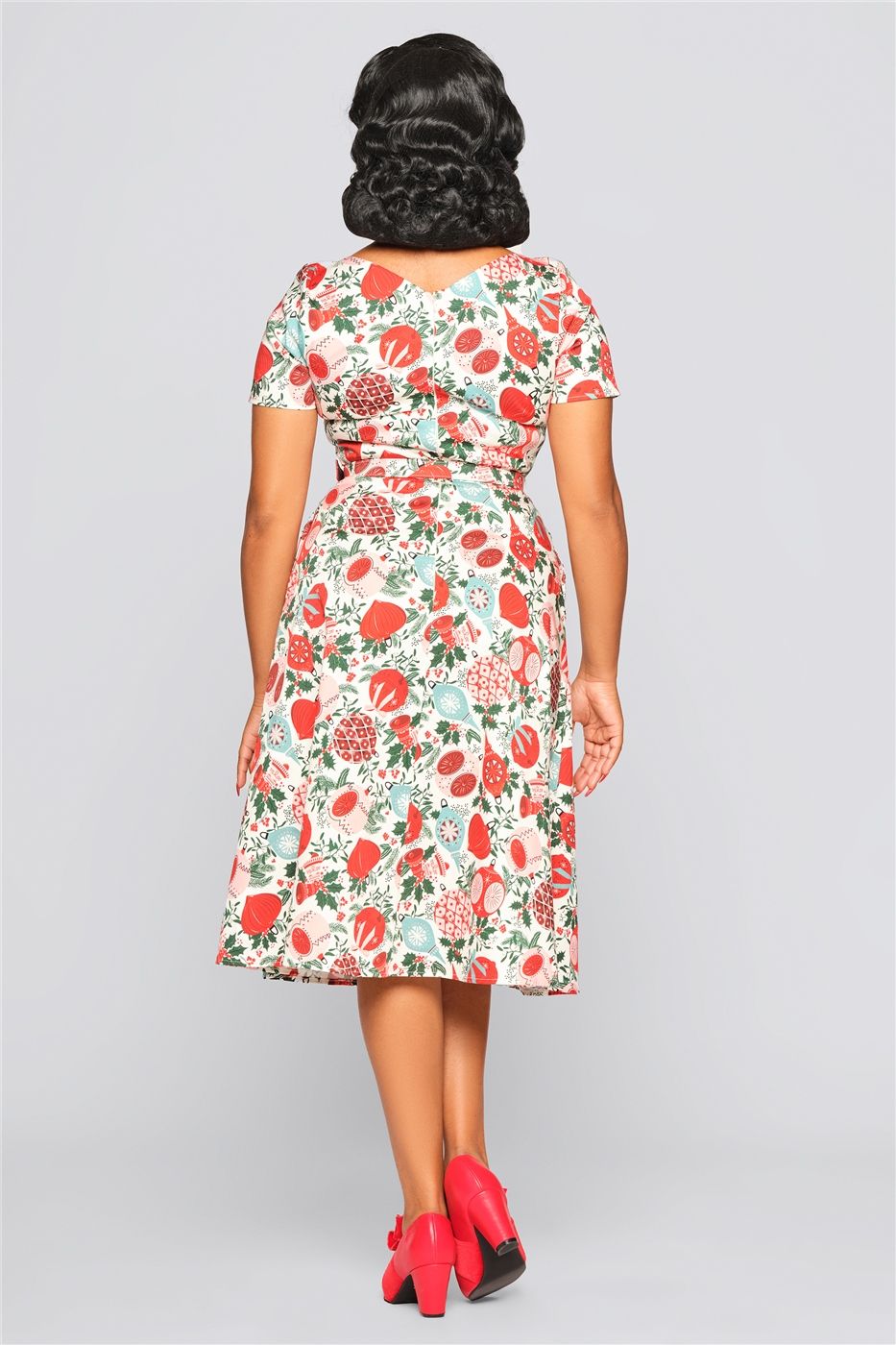 Valeria Deck The Halls Flared Dress
