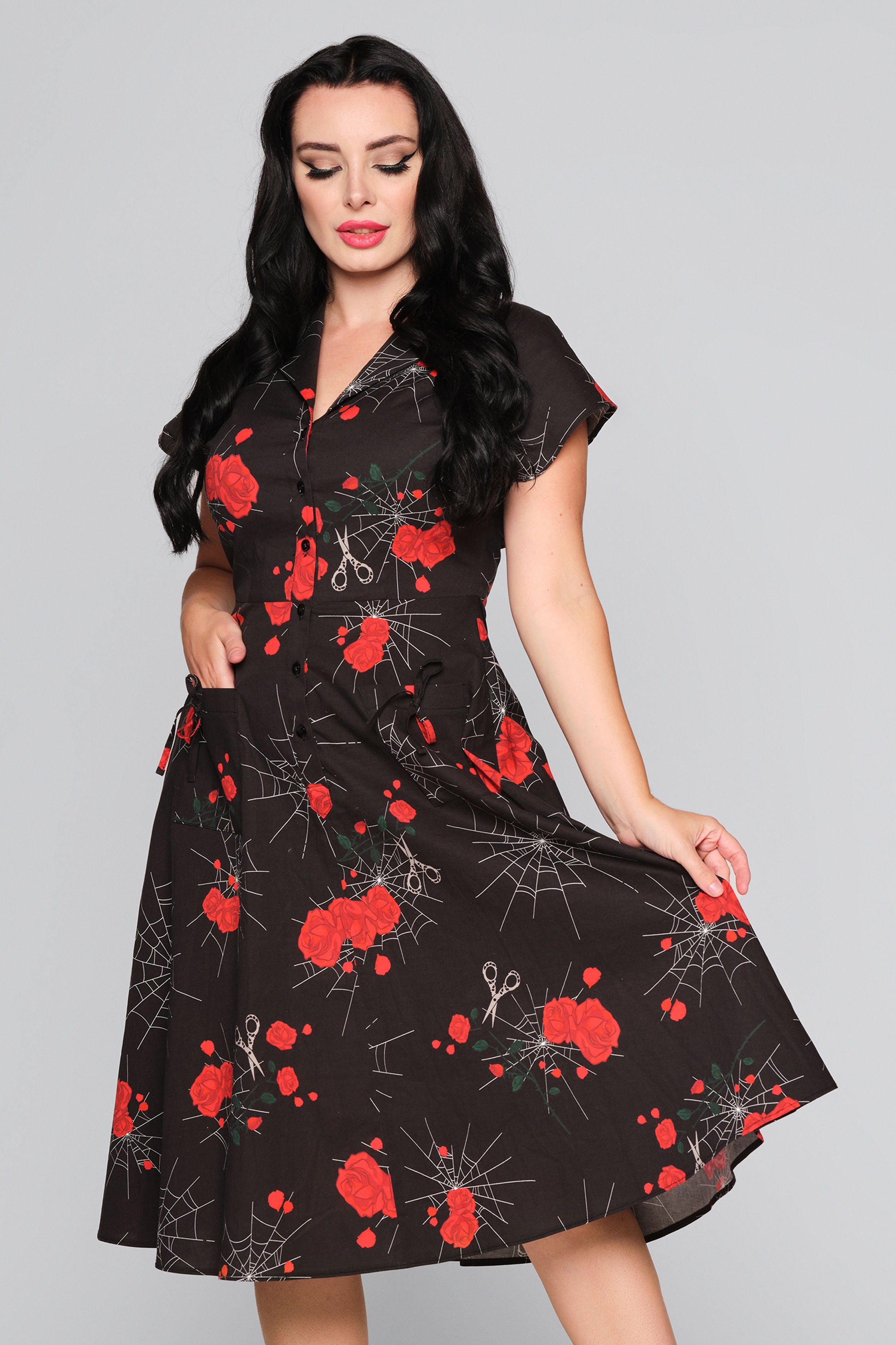 Liza Spinners Web Flared Dress