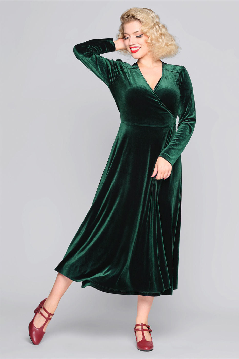 Kendra Velvet Wrap Dress