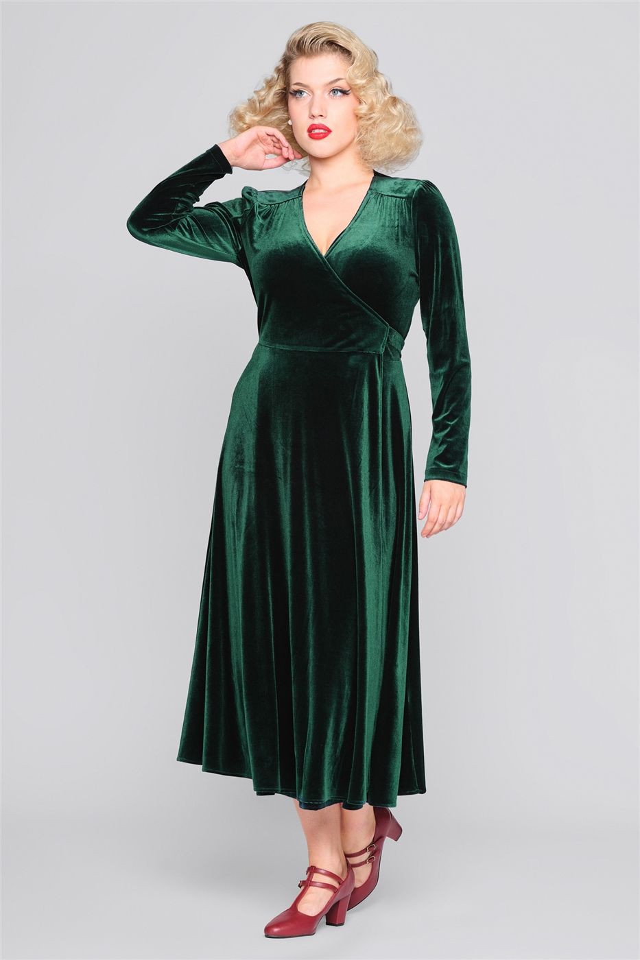 Kendra Velvet Wrap Dress