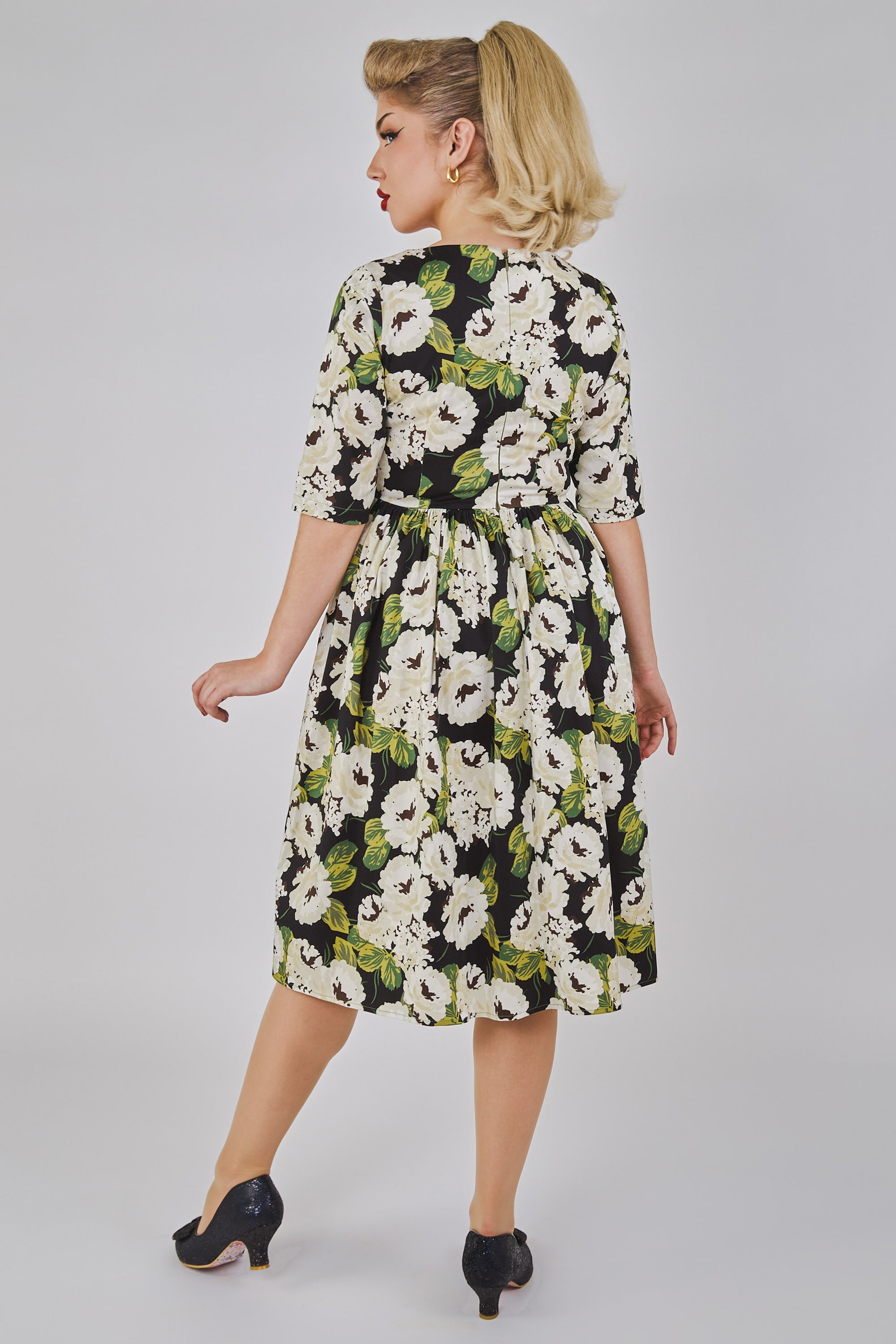Amber-Lea White Bloom Swing Dress