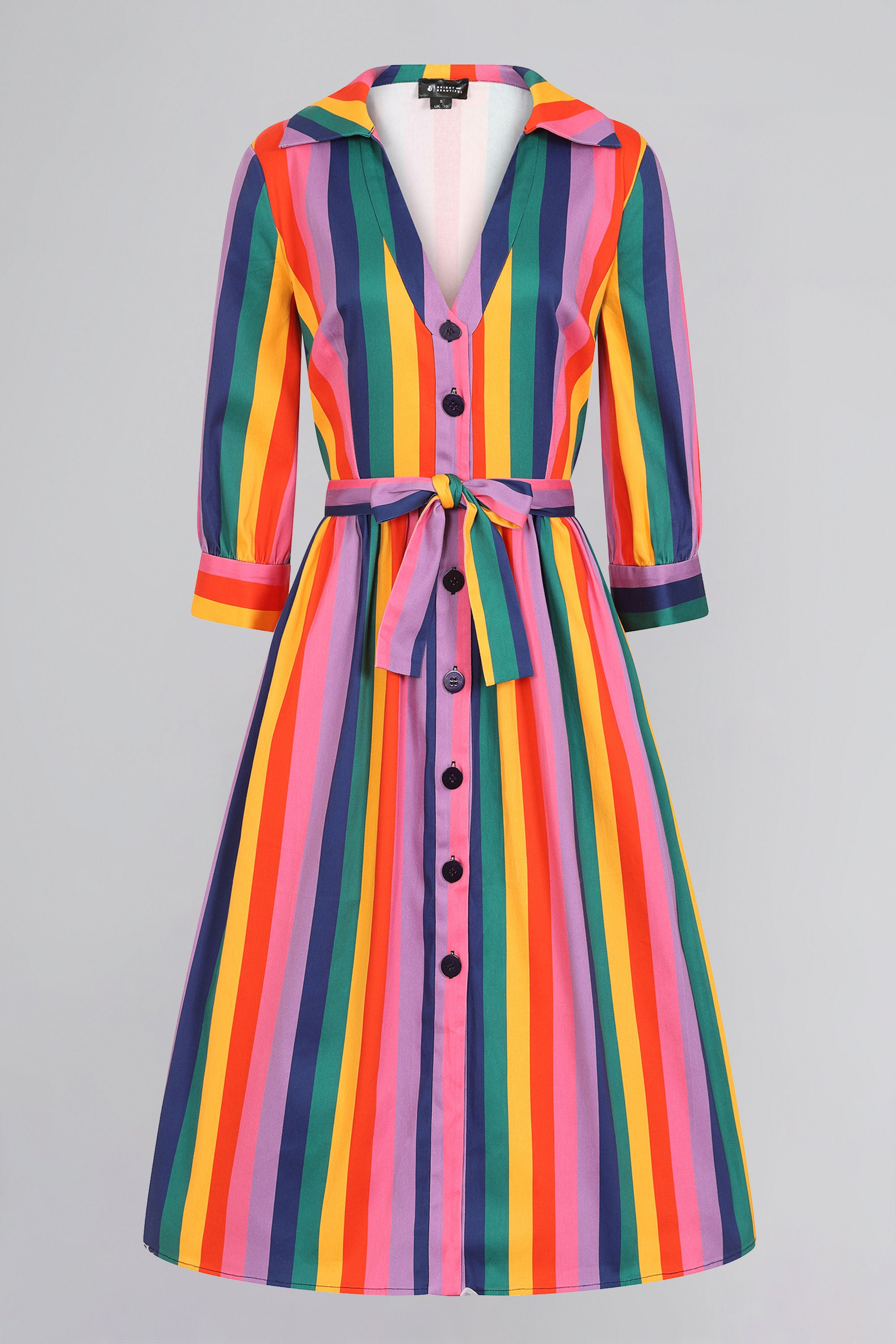 Lauren Rainbow Wishes Stripe Dress