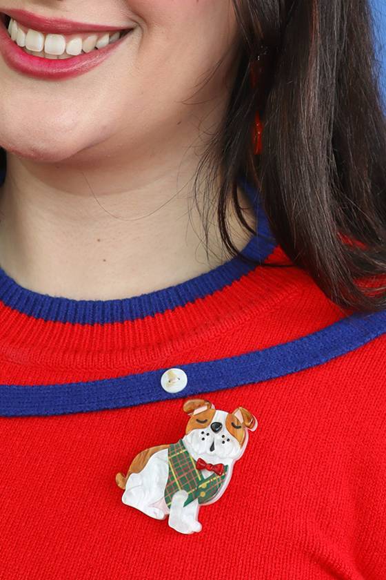 Erstwilder Barney The British Bulldog Brooch