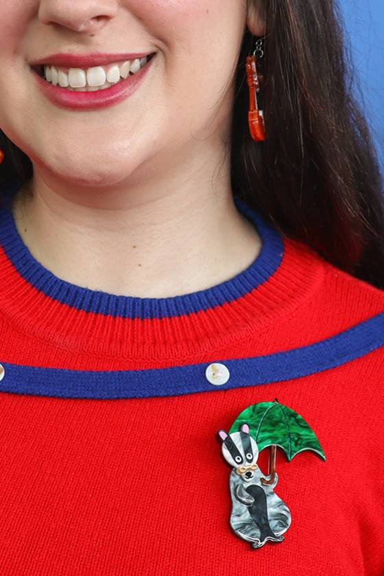 Erstwilder Bill The Badger Brooch