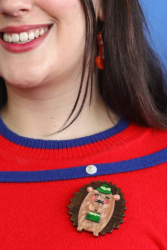 Erstwilder Harriet The Hedgehog Brooch