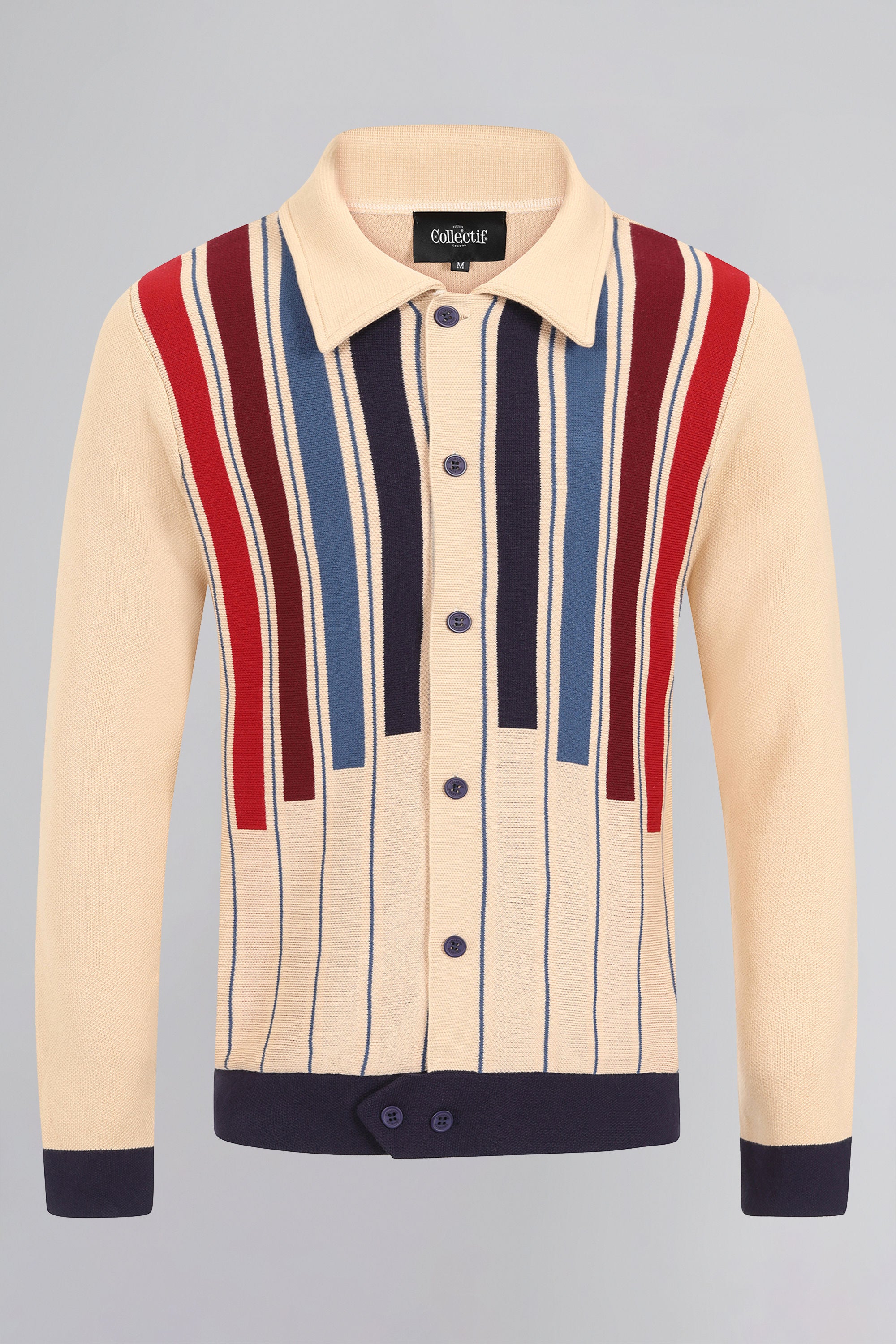 Luca Equator Stripe Knitted Cardigan