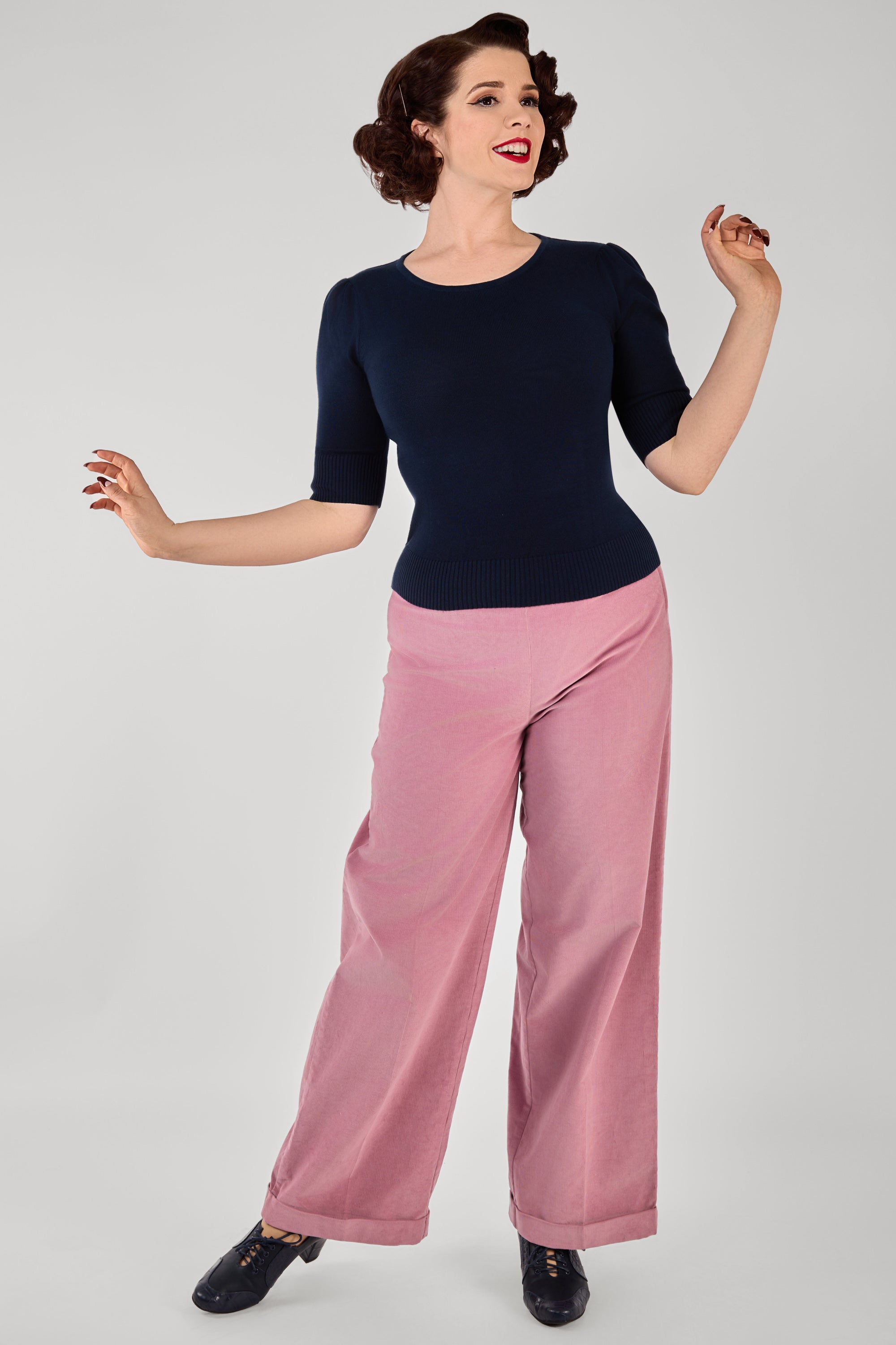 Chrissie Navy Knitted Top