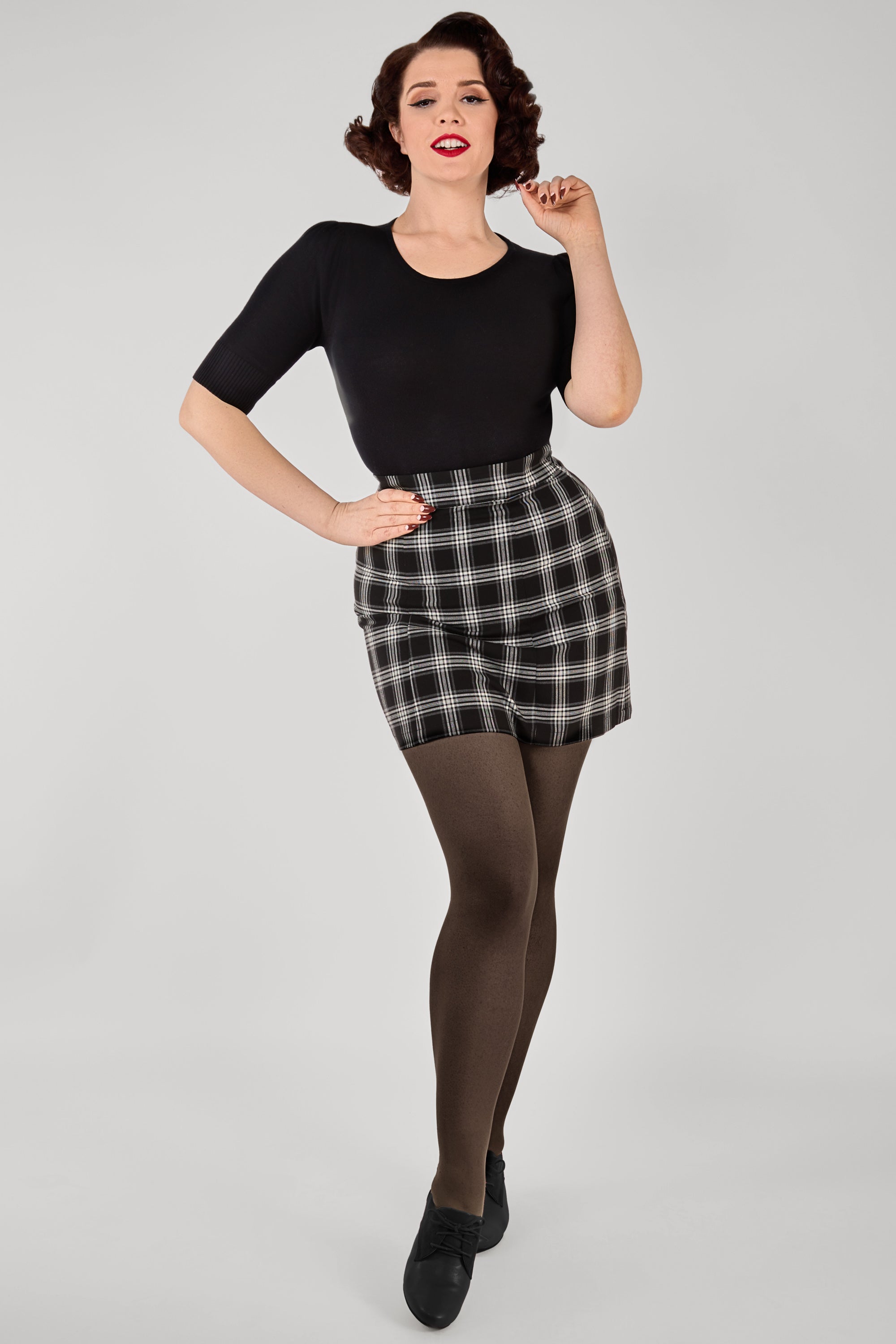 Chrissie Black Knitted Top